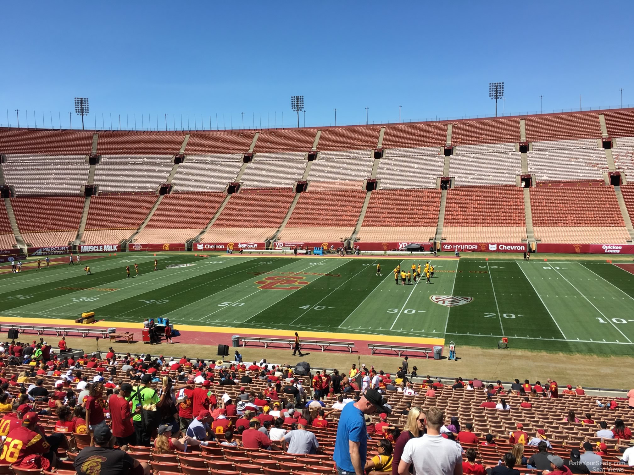 section 105a, row 39 seat view  for football - los angeles memorial coliseum
