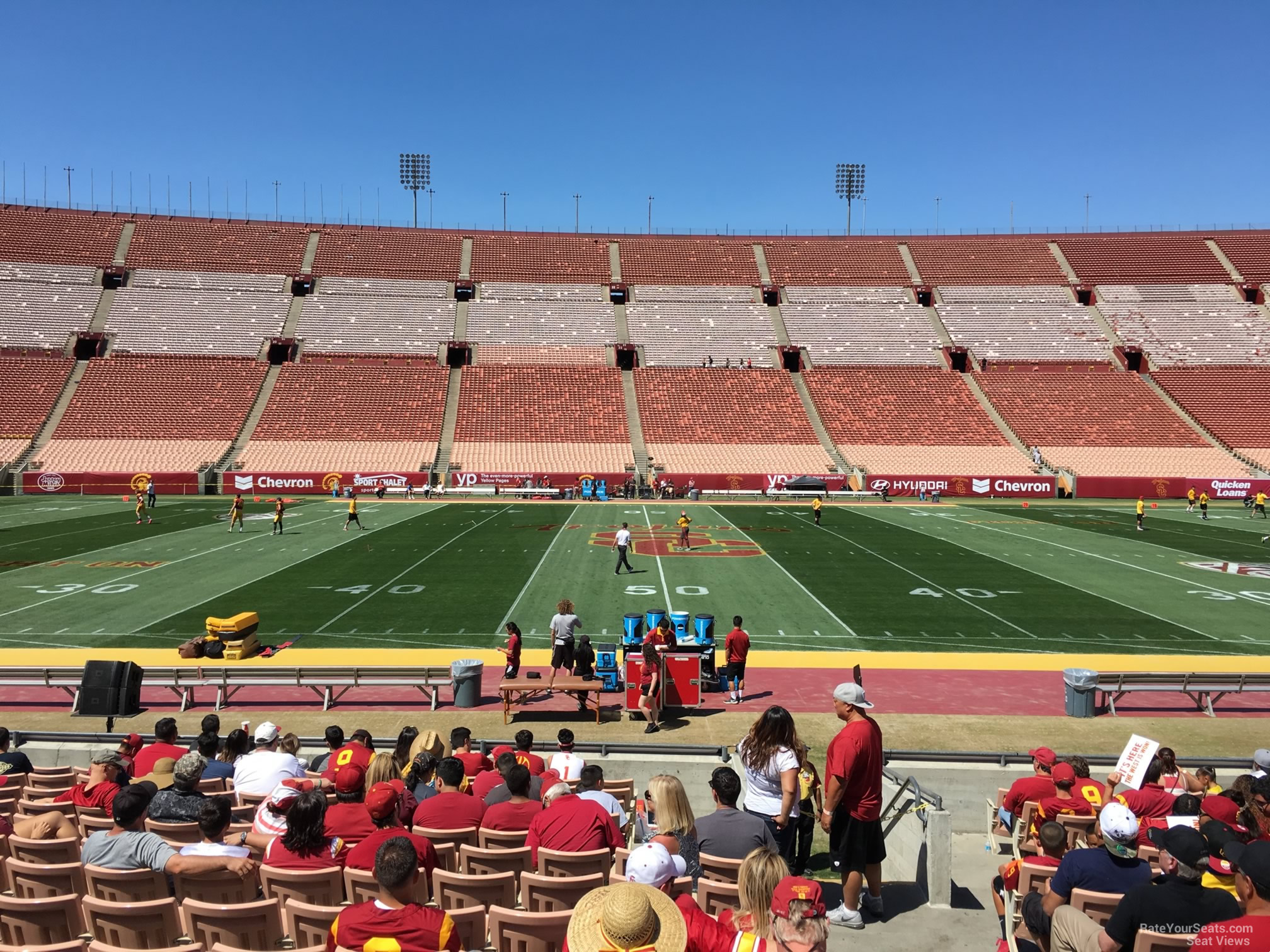 section 106a, row 15 seat view  - los angeles memorial coliseum