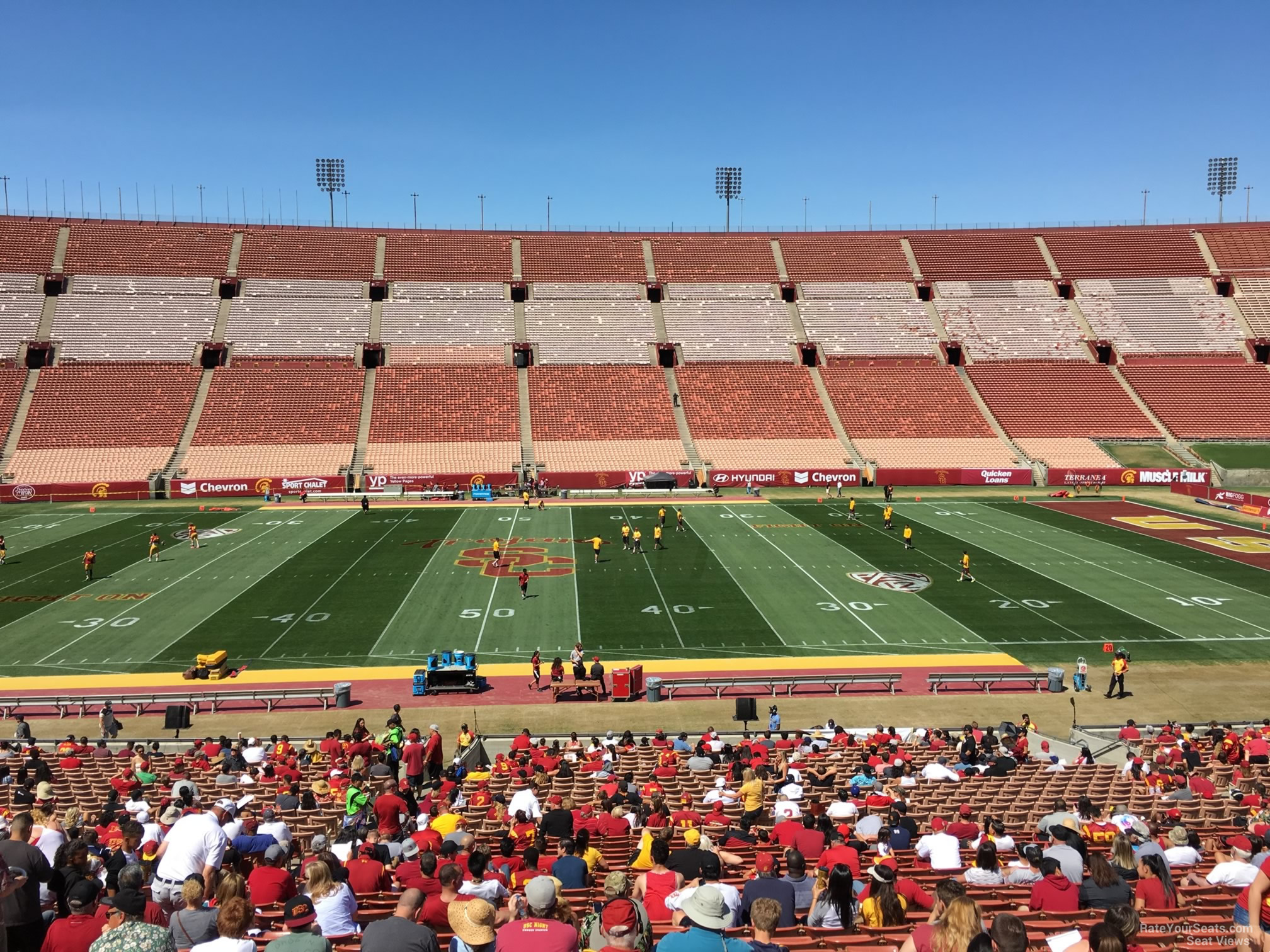 section 106a, row 39 seat view  for football - los angeles memorial coliseum