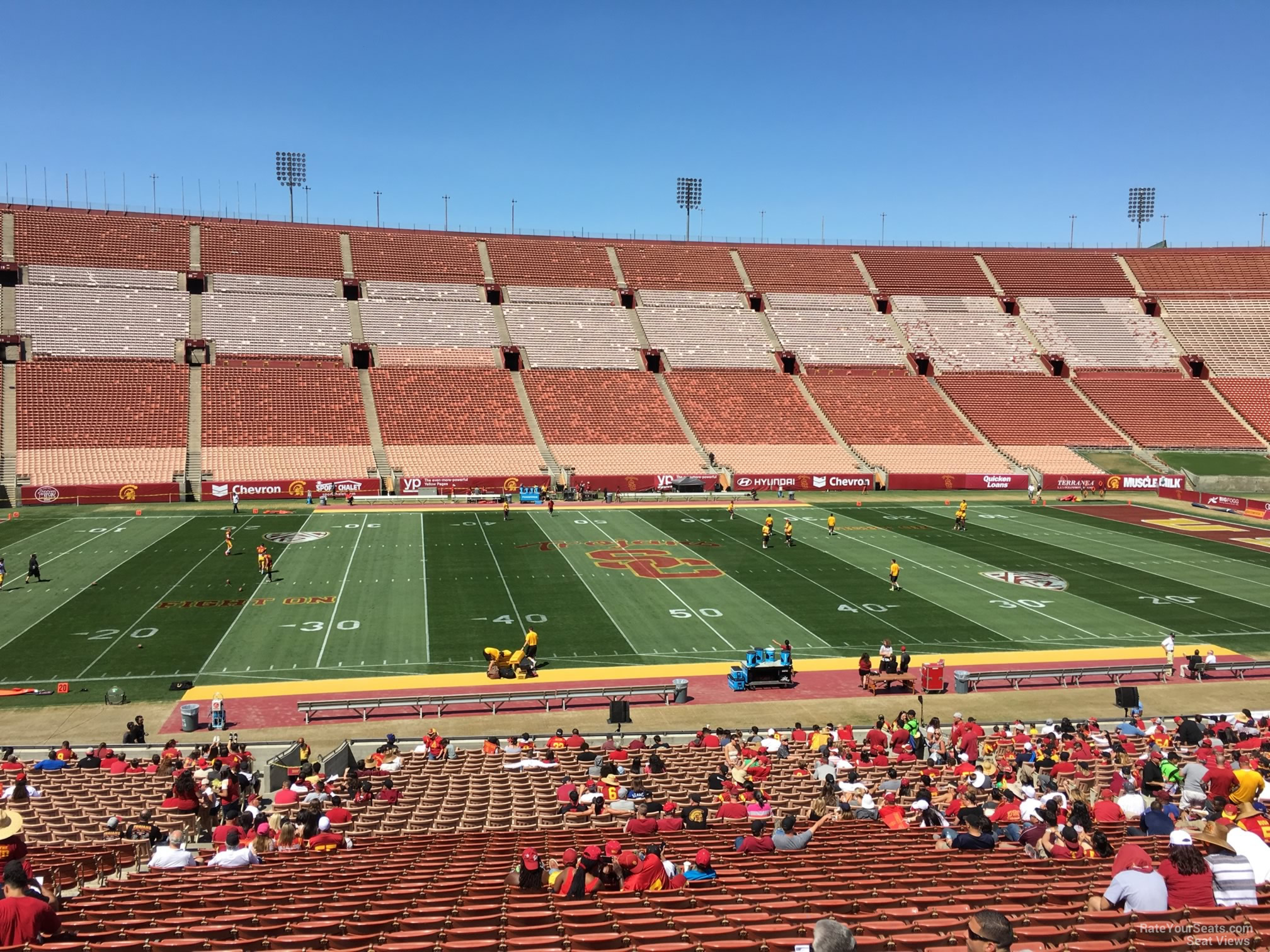 section 107a, row 39 seat view  - los angeles memorial coliseum
