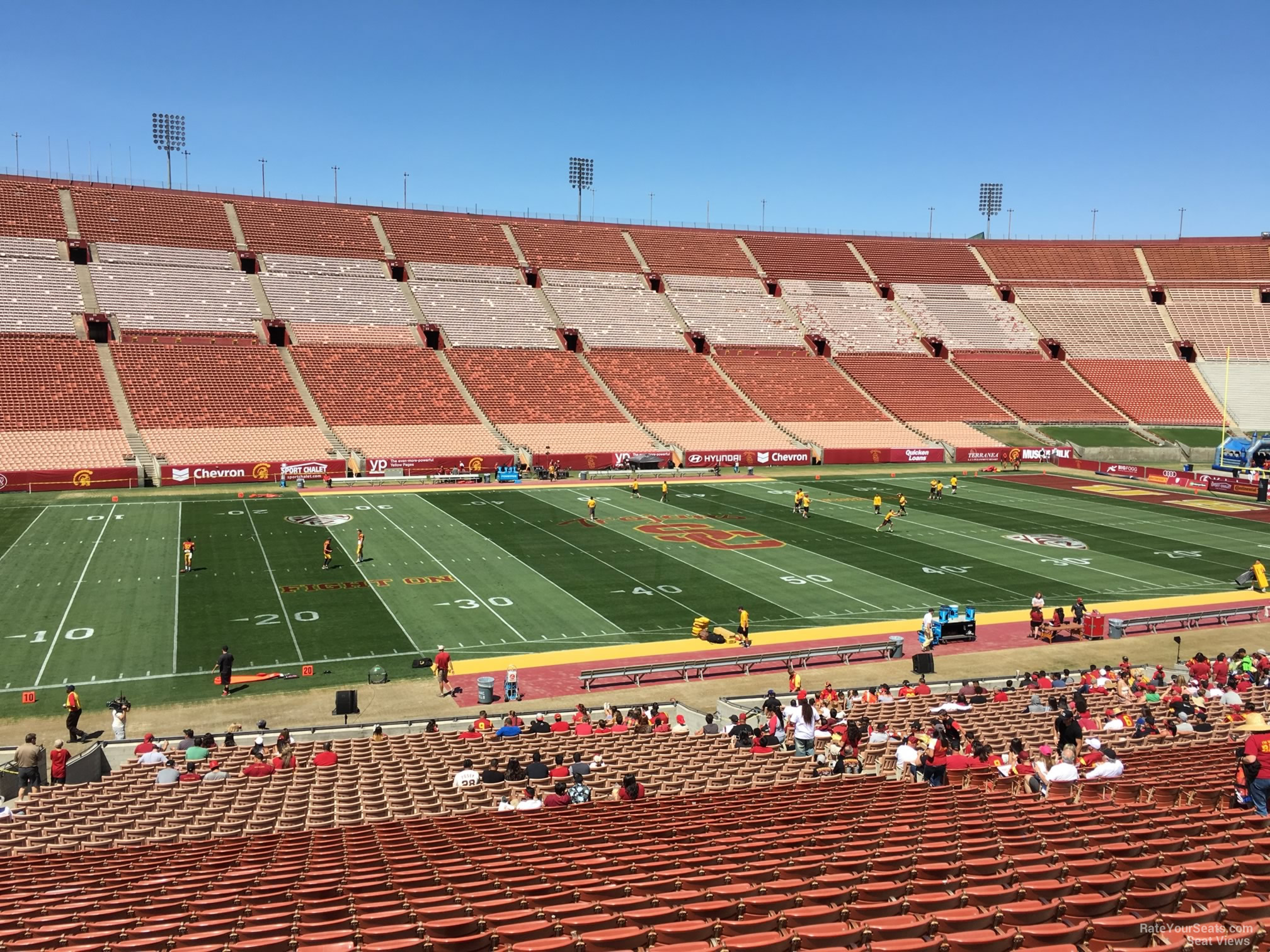 section 108a, row 39 seat view for football - los angeles memorial coliseum