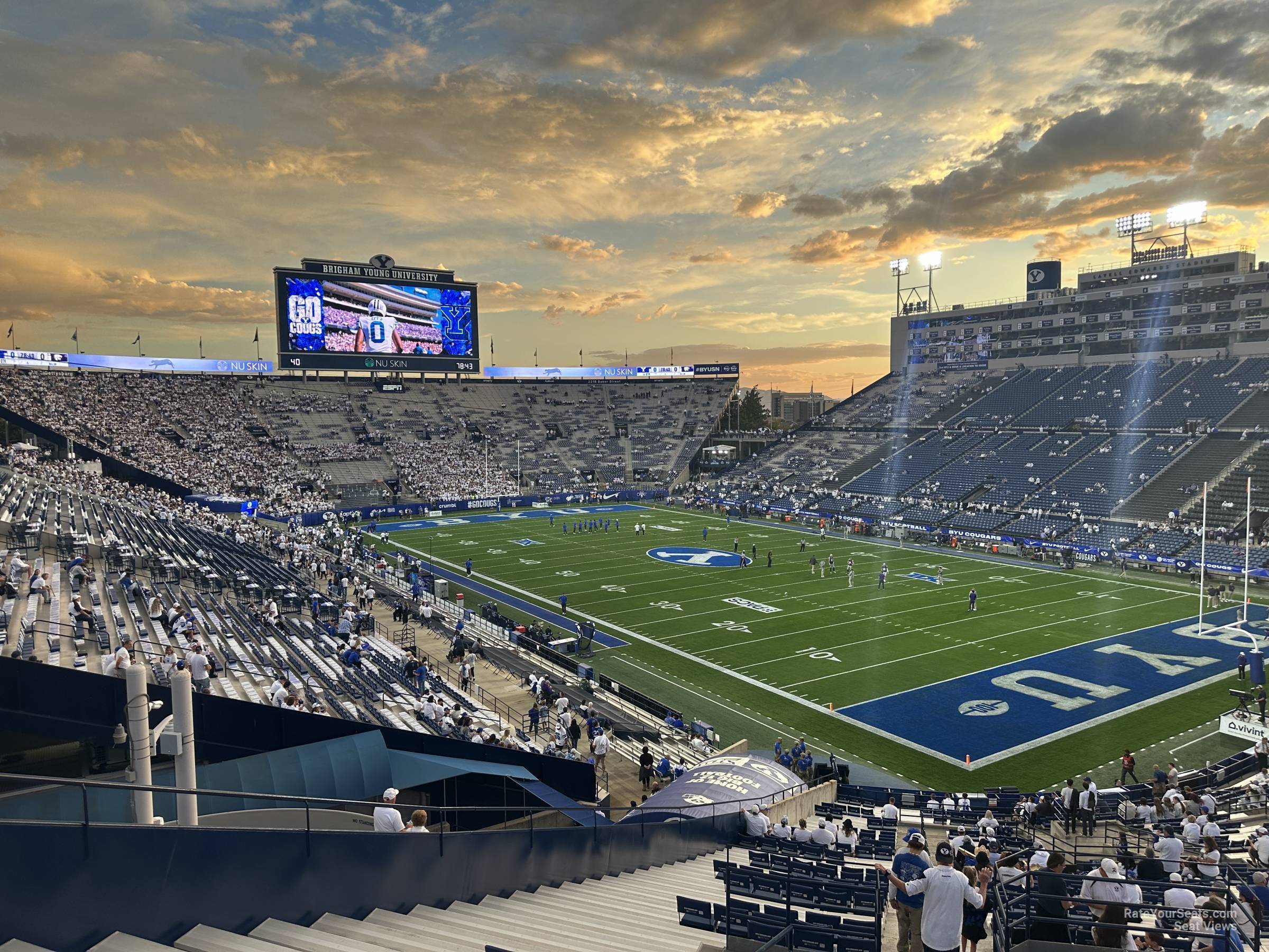 section 129, row 15 seat view - lavell edwards stadium