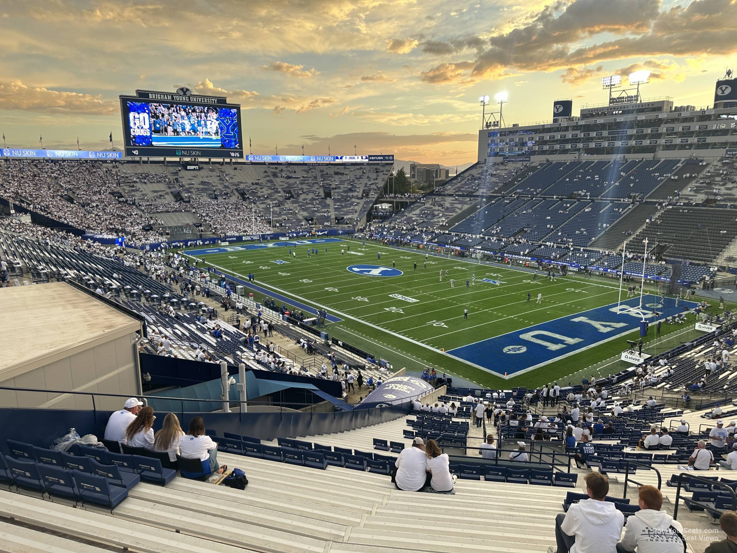 section 129, row 25 seat view - lavell edwards stadium