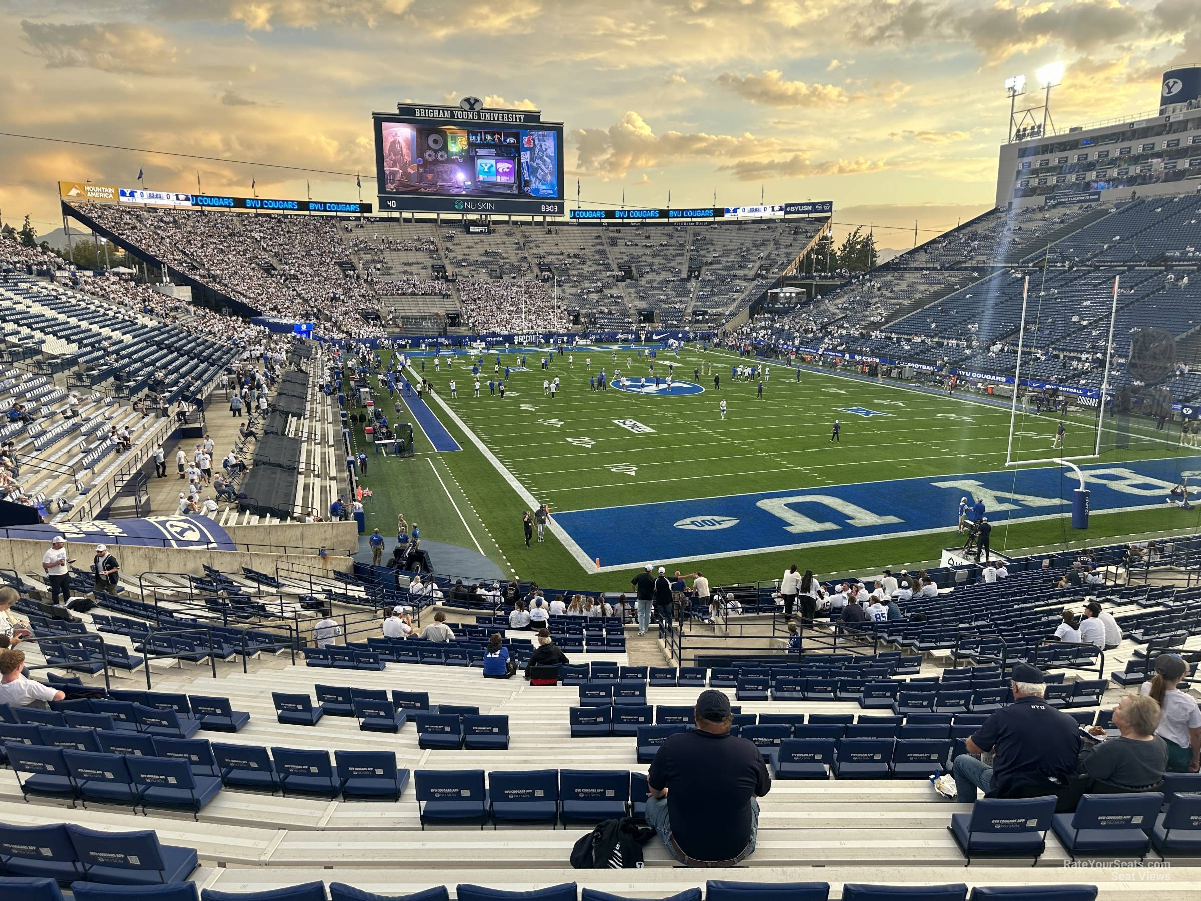 section 27, row 40 seat view  - lavell edwards stadium