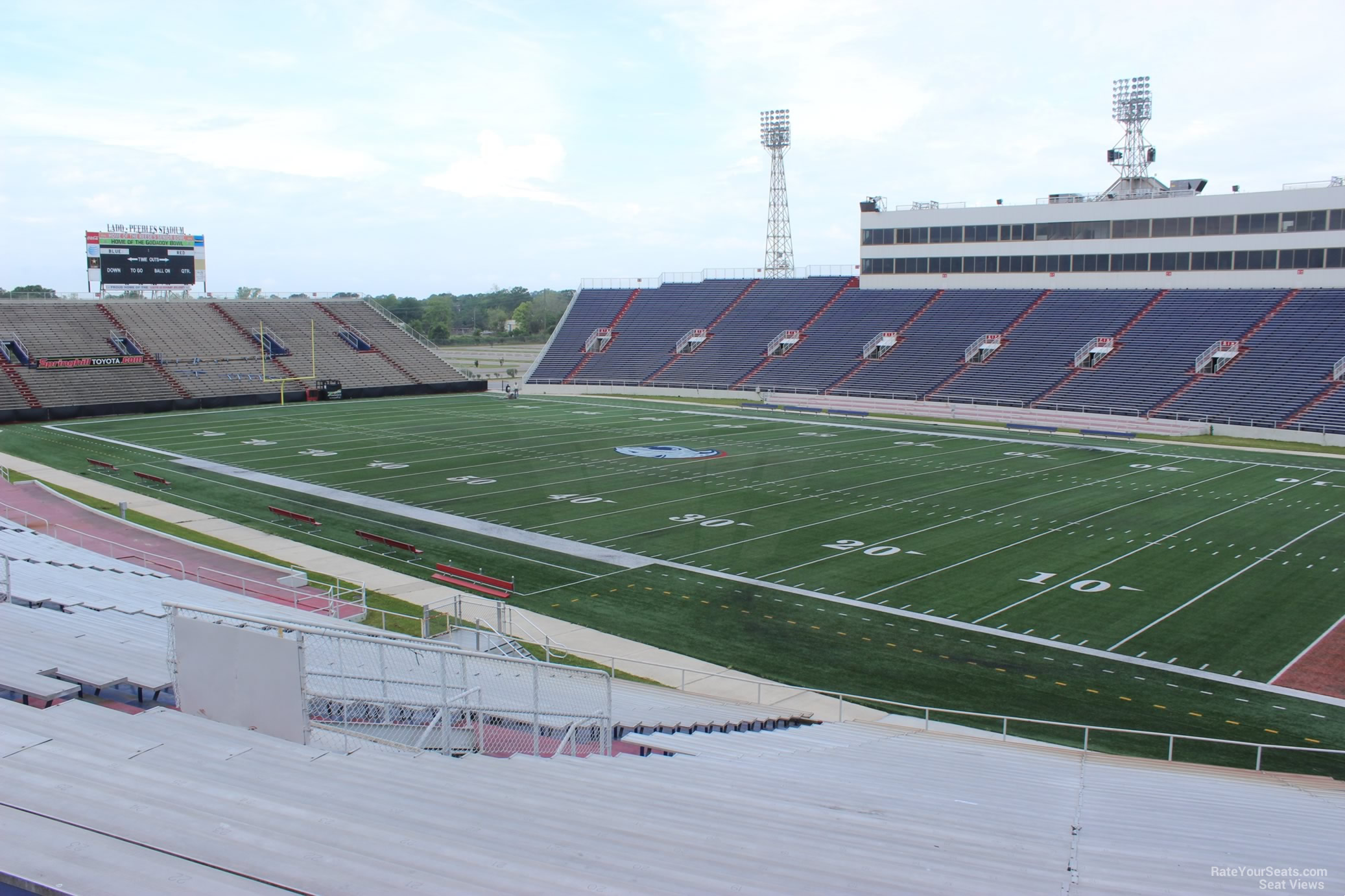 section m, row 36 seat view  - ladd peebles stadium