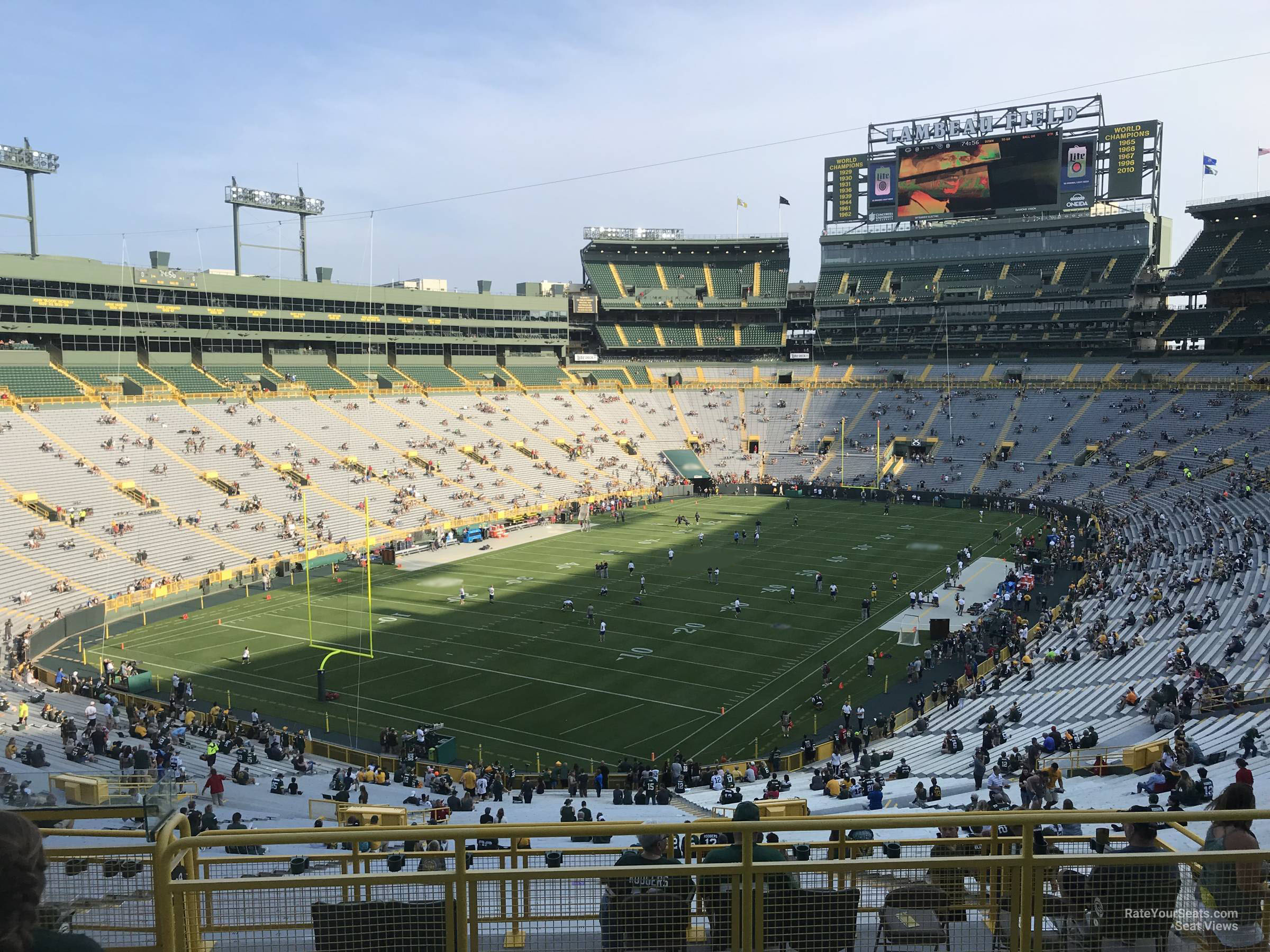 section 308, row 6 seat view  - lambeau field