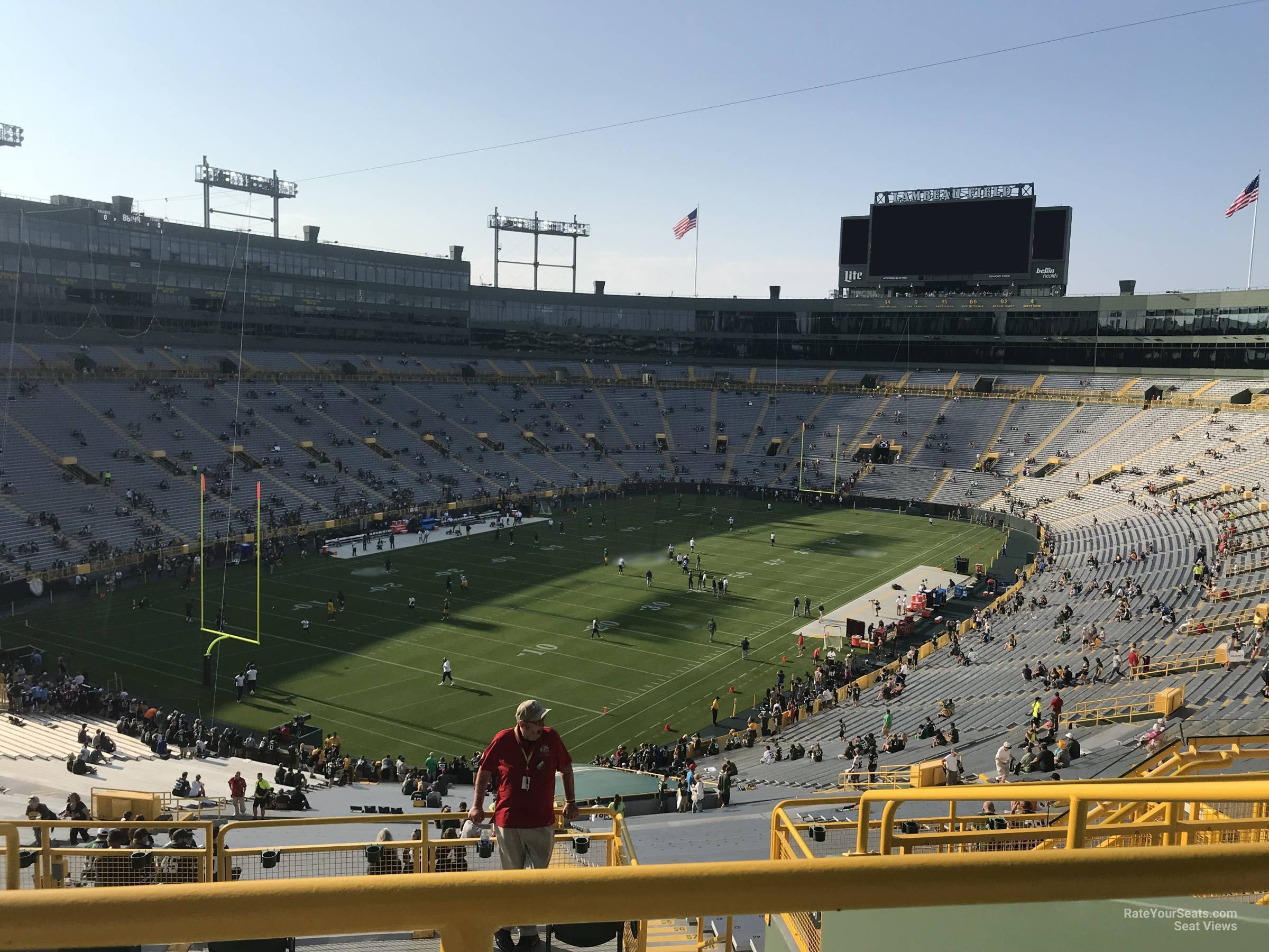 section 345, row 6 seat view  - lambeau field