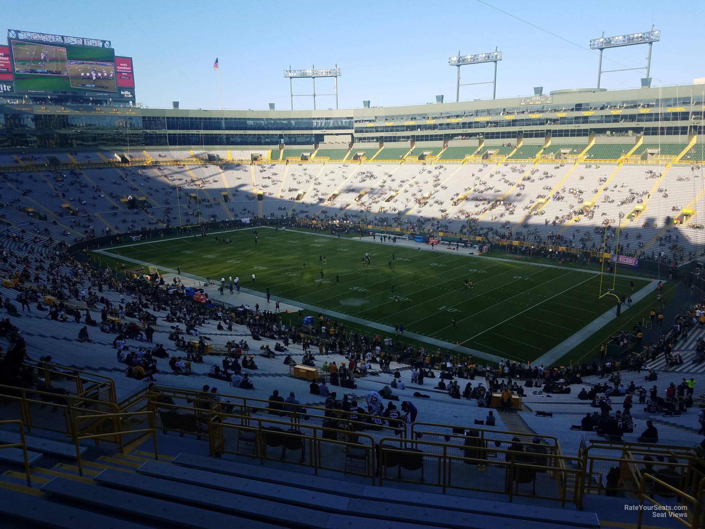 section 432s, row 1 seat view  - lambeau field