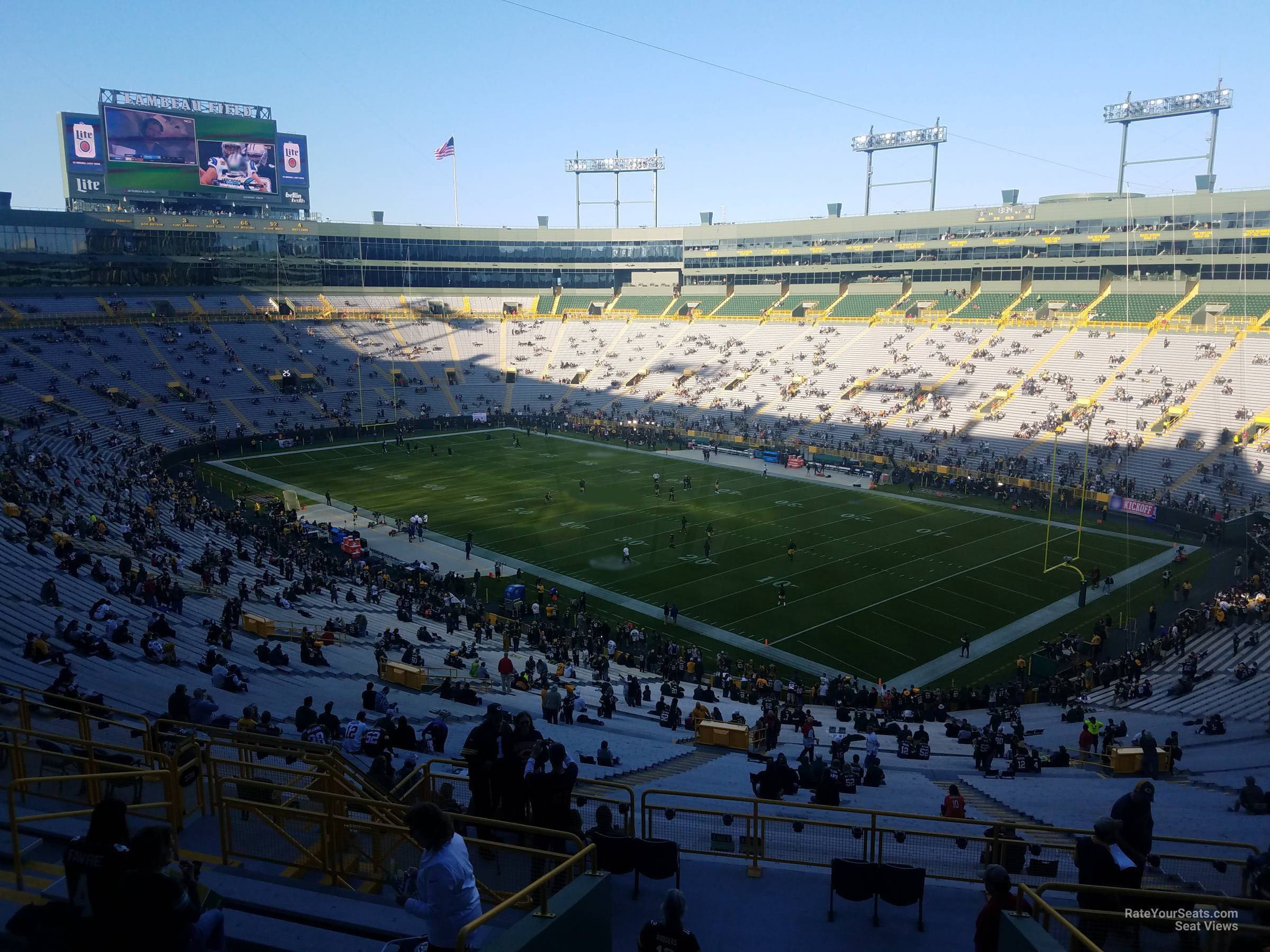 section 434s, row 1 seat view  - lambeau field