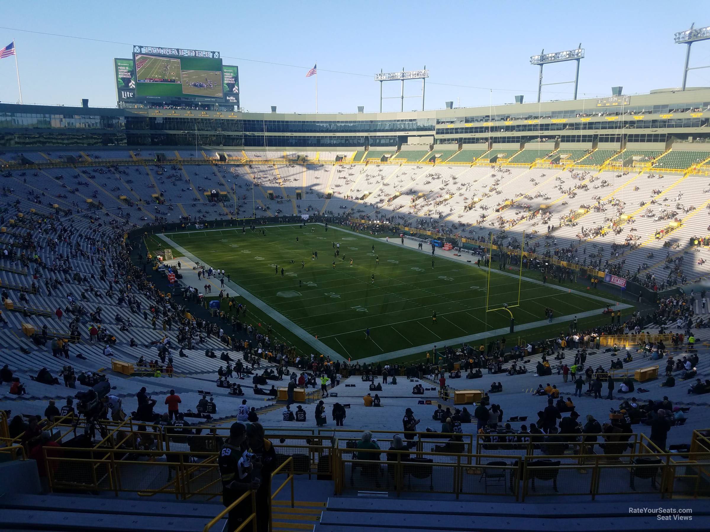 section 440s, row 1 seat view  - lambeau field