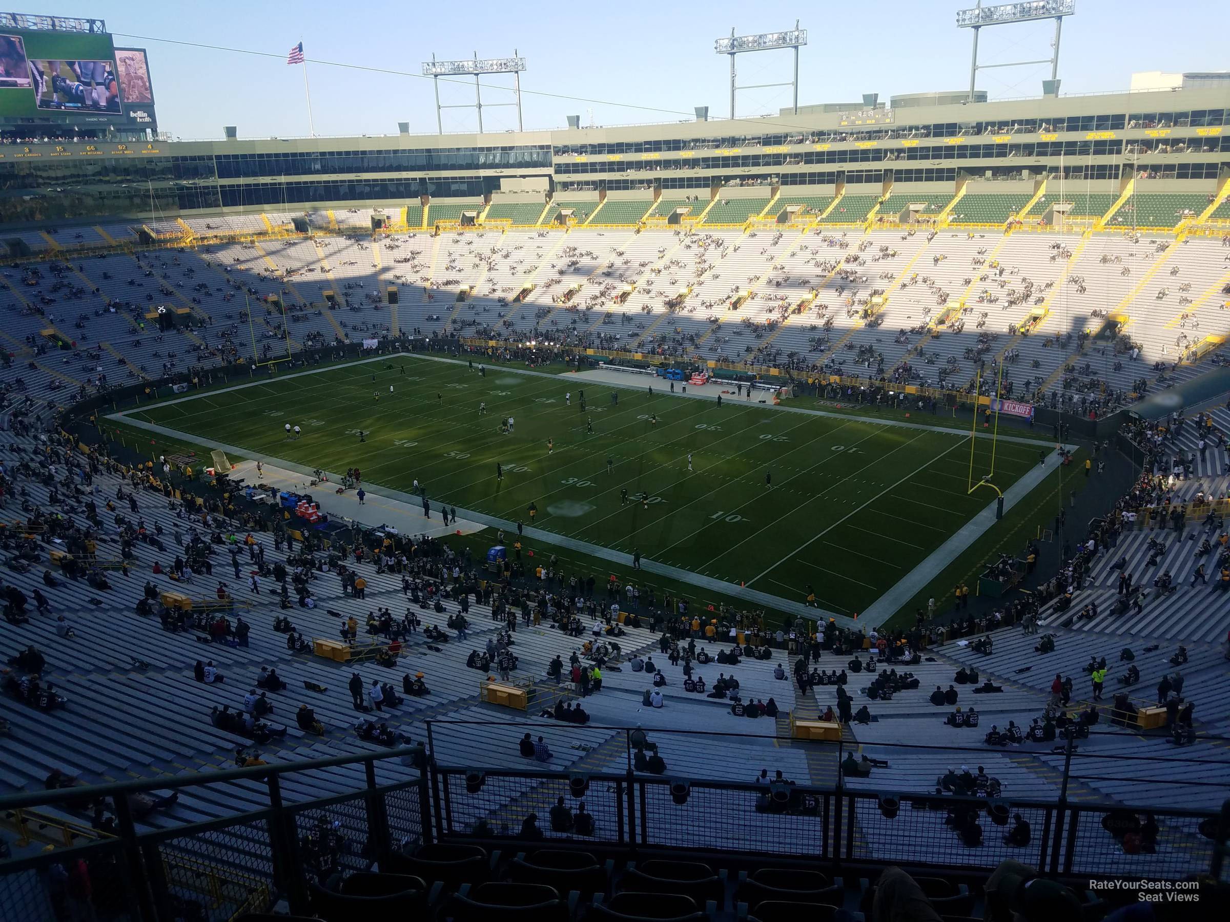 section 630s, row 7 seat view  - lambeau field