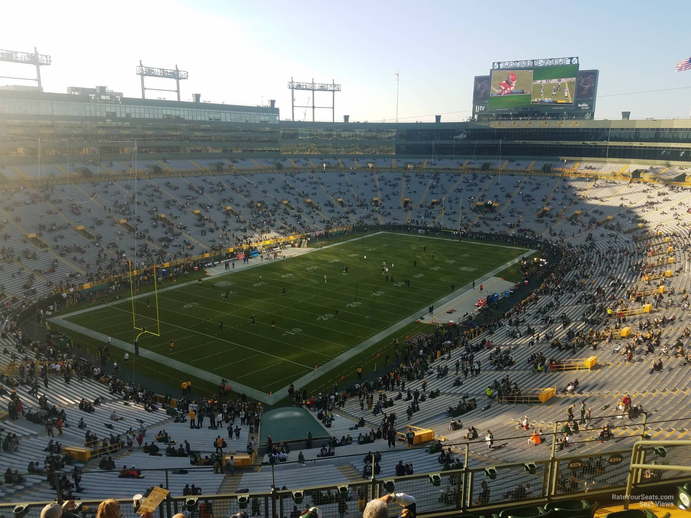 section 637s, row 7 seat view  - lambeau field