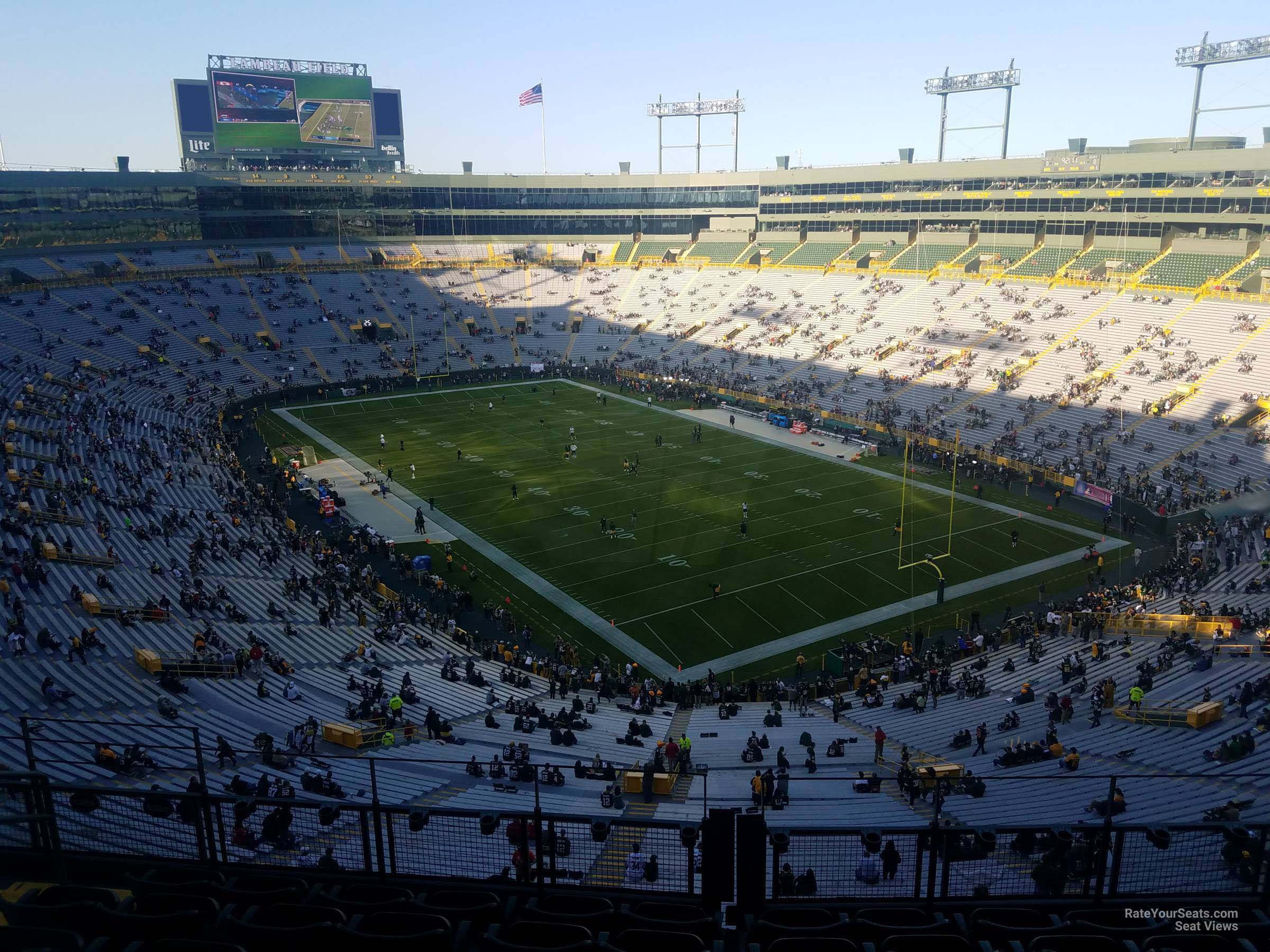 section 638s, row 7 seat view  - lambeau field