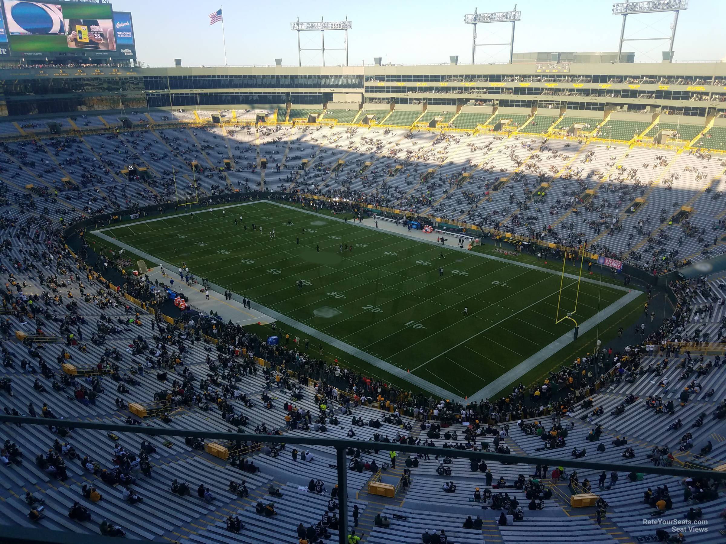 section 732s, row 2 seat view  - lambeau field