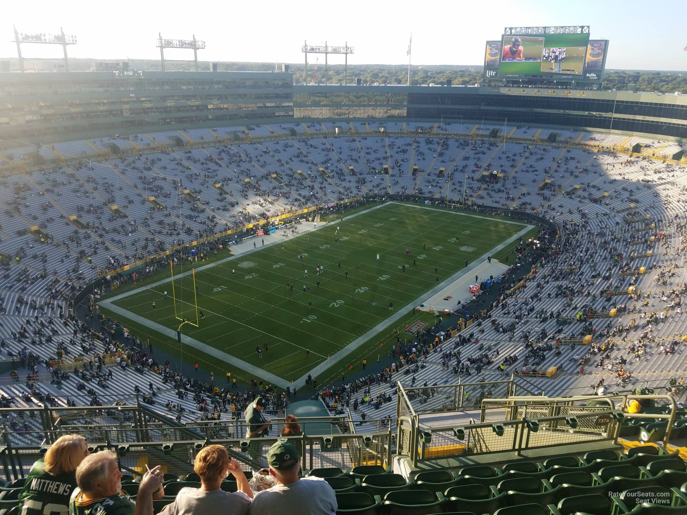 section 737s, row 15 seat view  - lambeau field