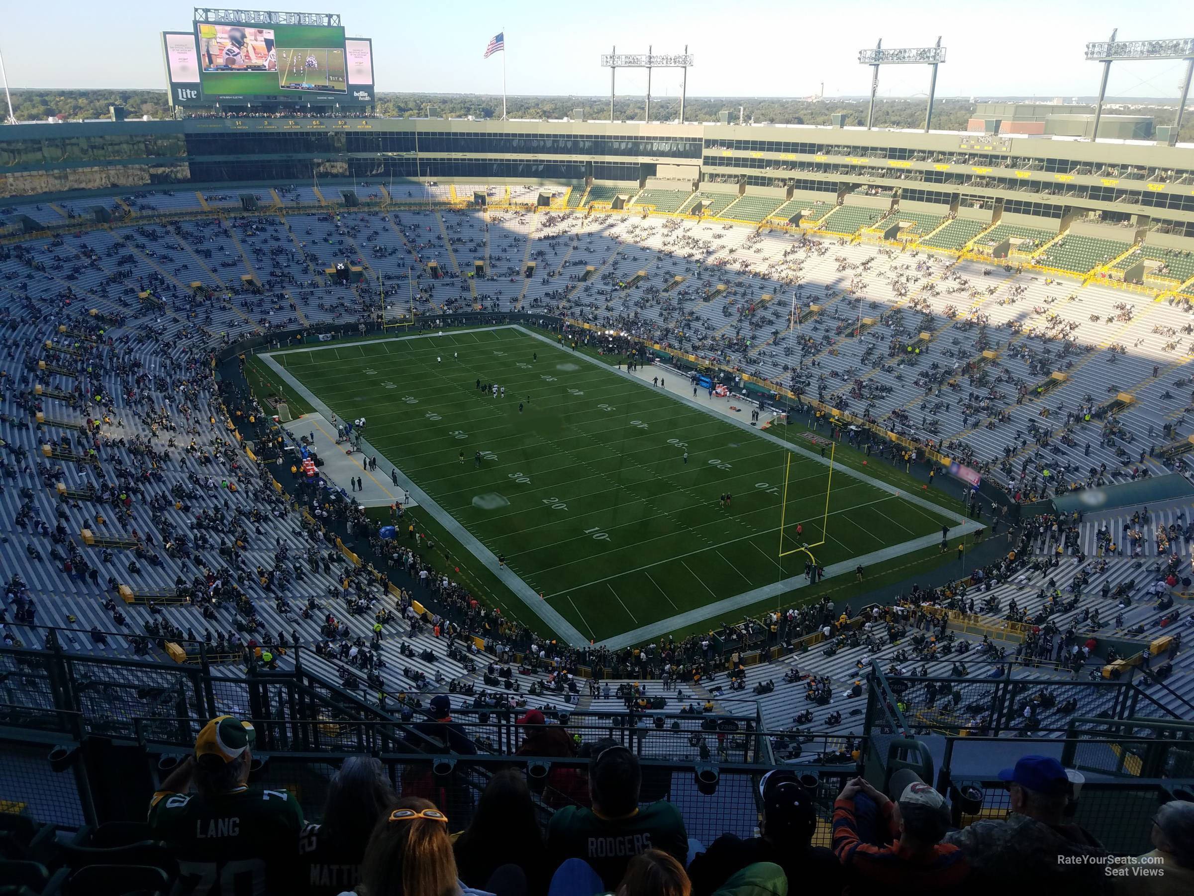 section 738s, row 15 seat view  - lambeau field