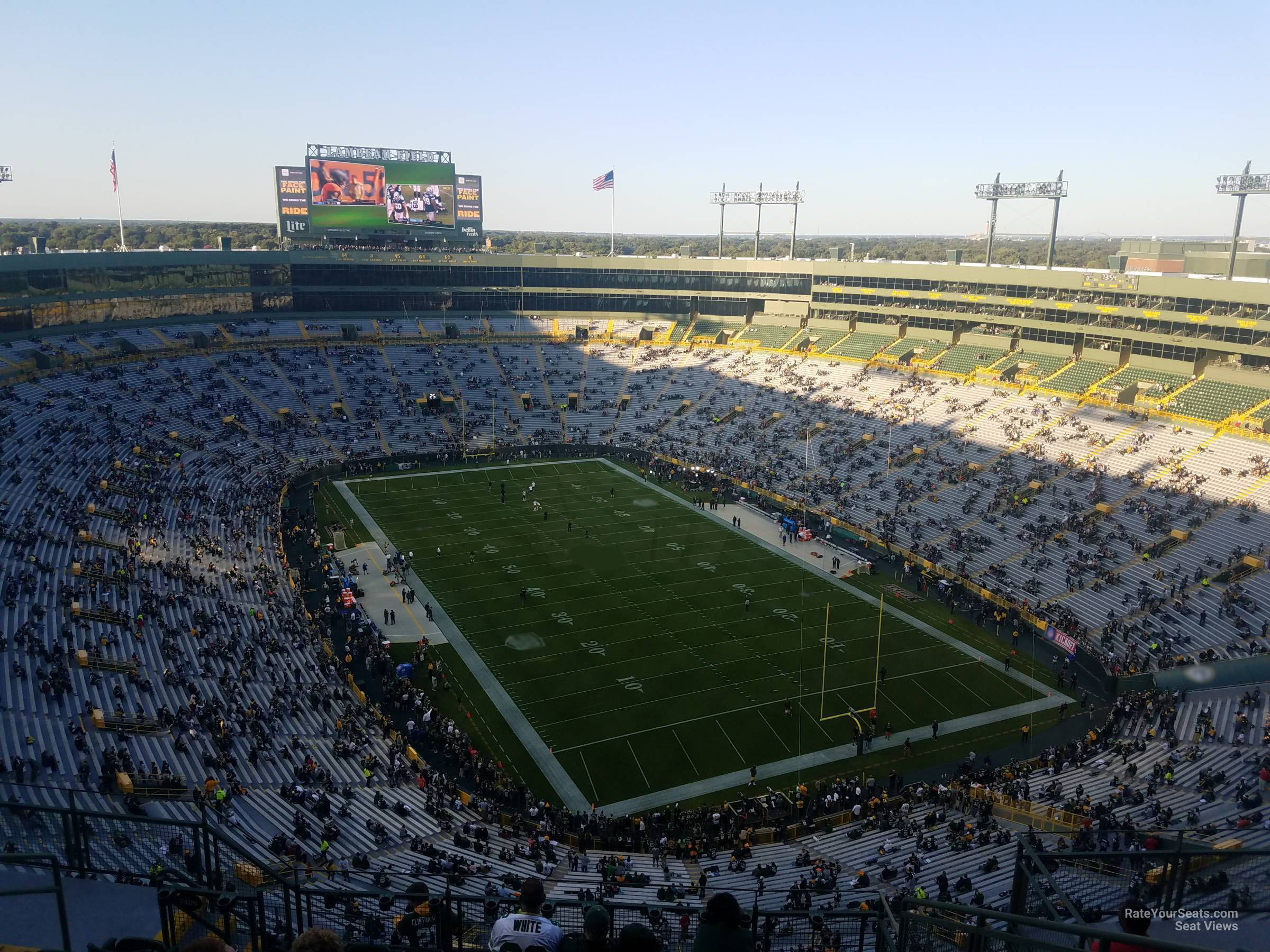 section 740s, row 15 seat view  - lambeau field