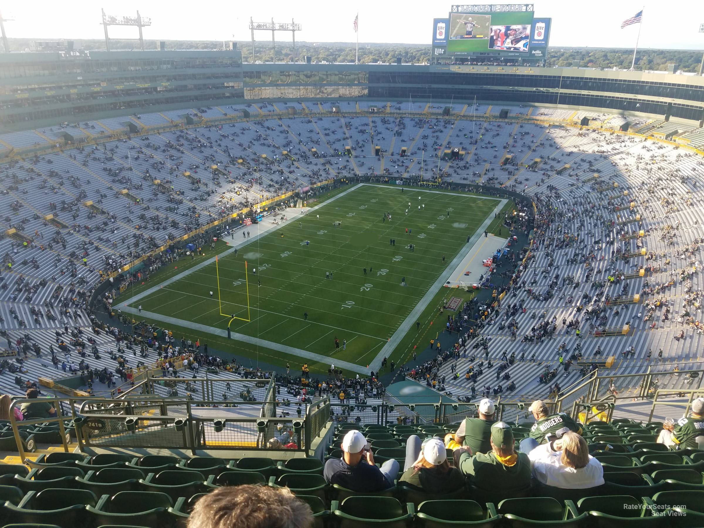 section 741s, row 15 seat view  - lambeau field