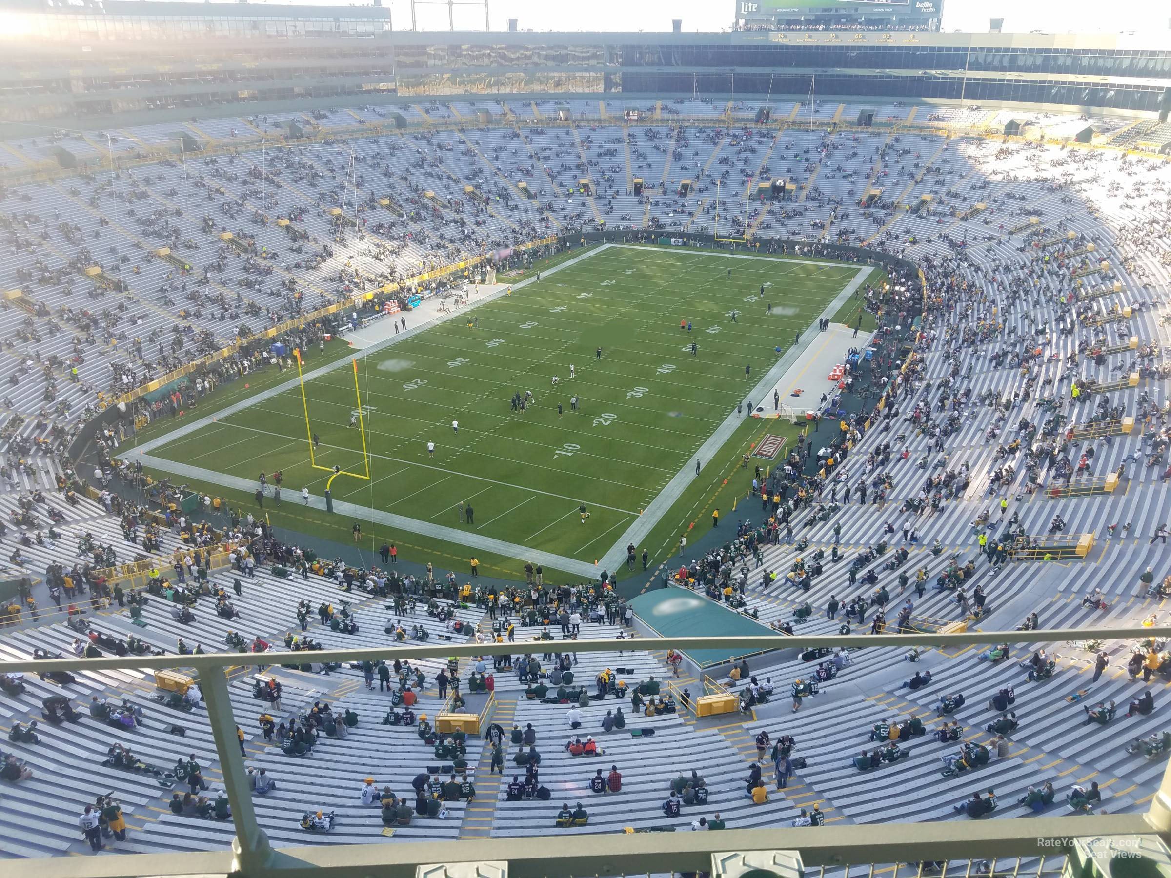 section 741s, row 2 seat view  for football - lambeau field