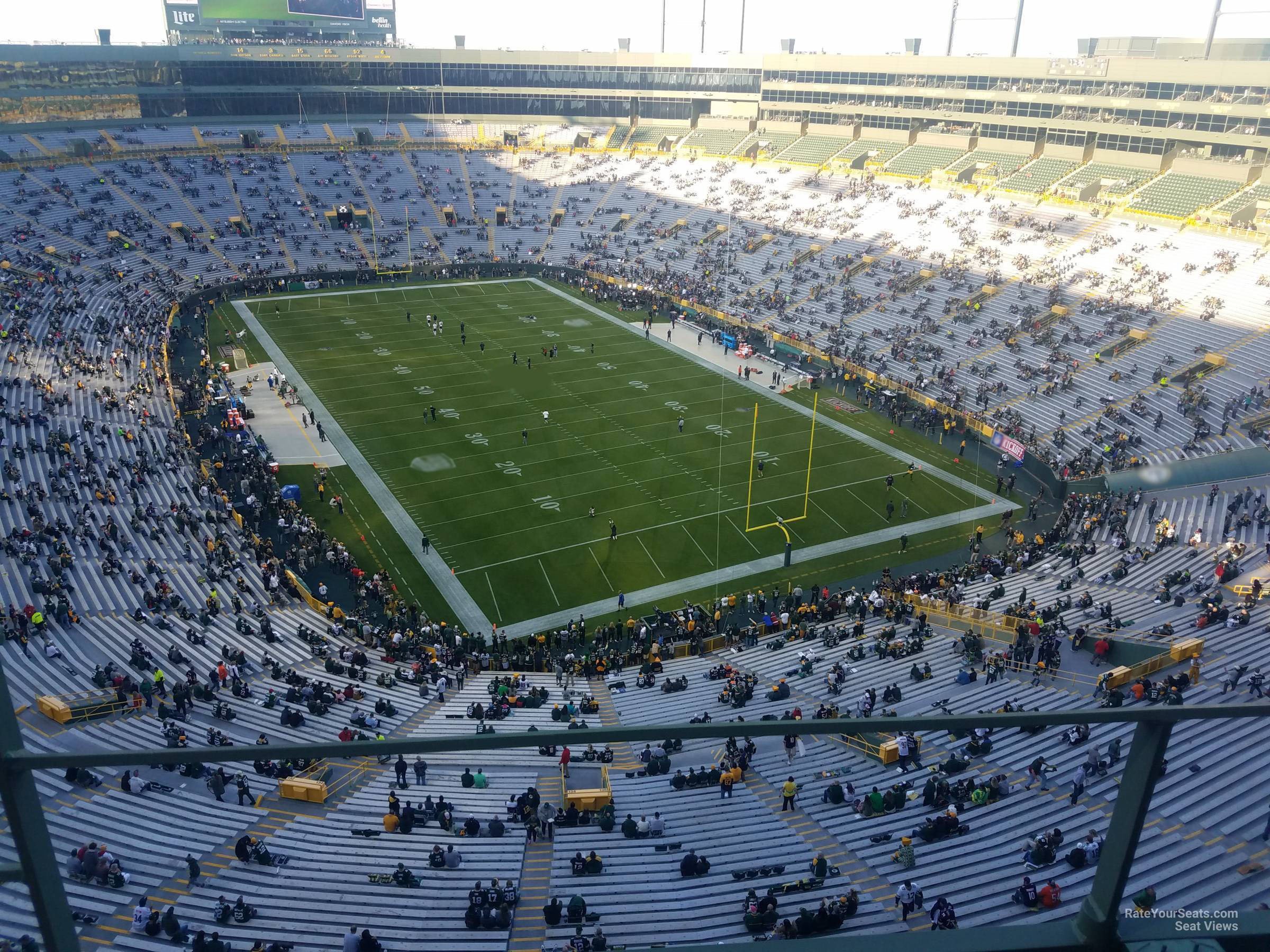 section 742s, row 2 seat view  - lambeau field