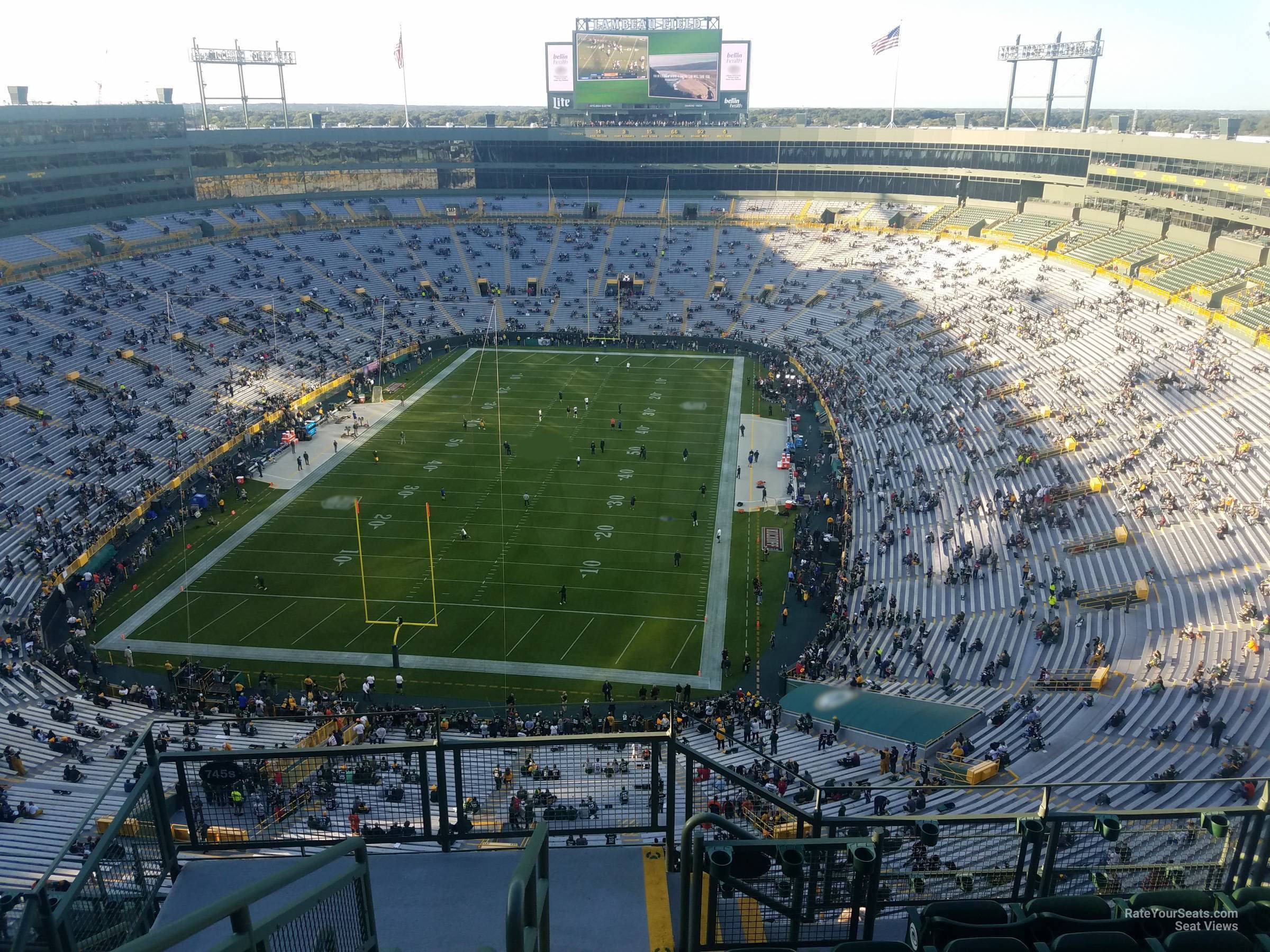 section 745s, row 10 seat view  - lambeau field