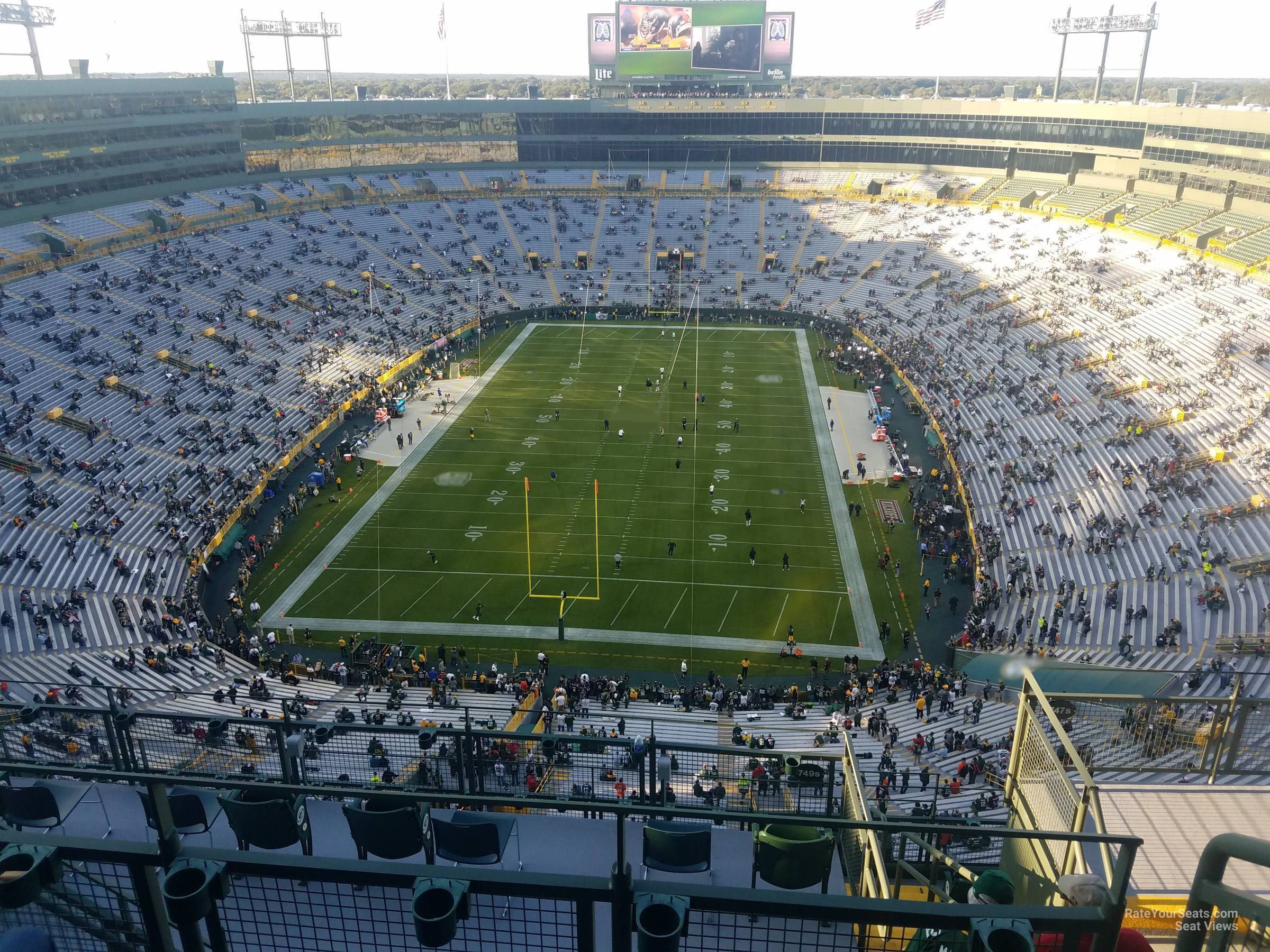 section 749s, row 10 seat view  - lambeau field