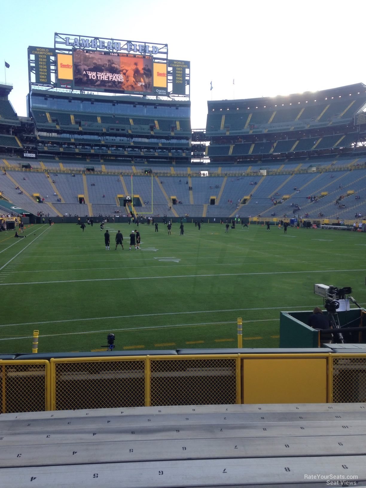 section 103, row 10 seat view  - lambeau field