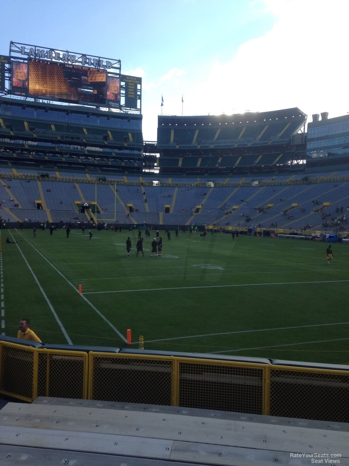 section 105, row 10 seat view  - lambeau field