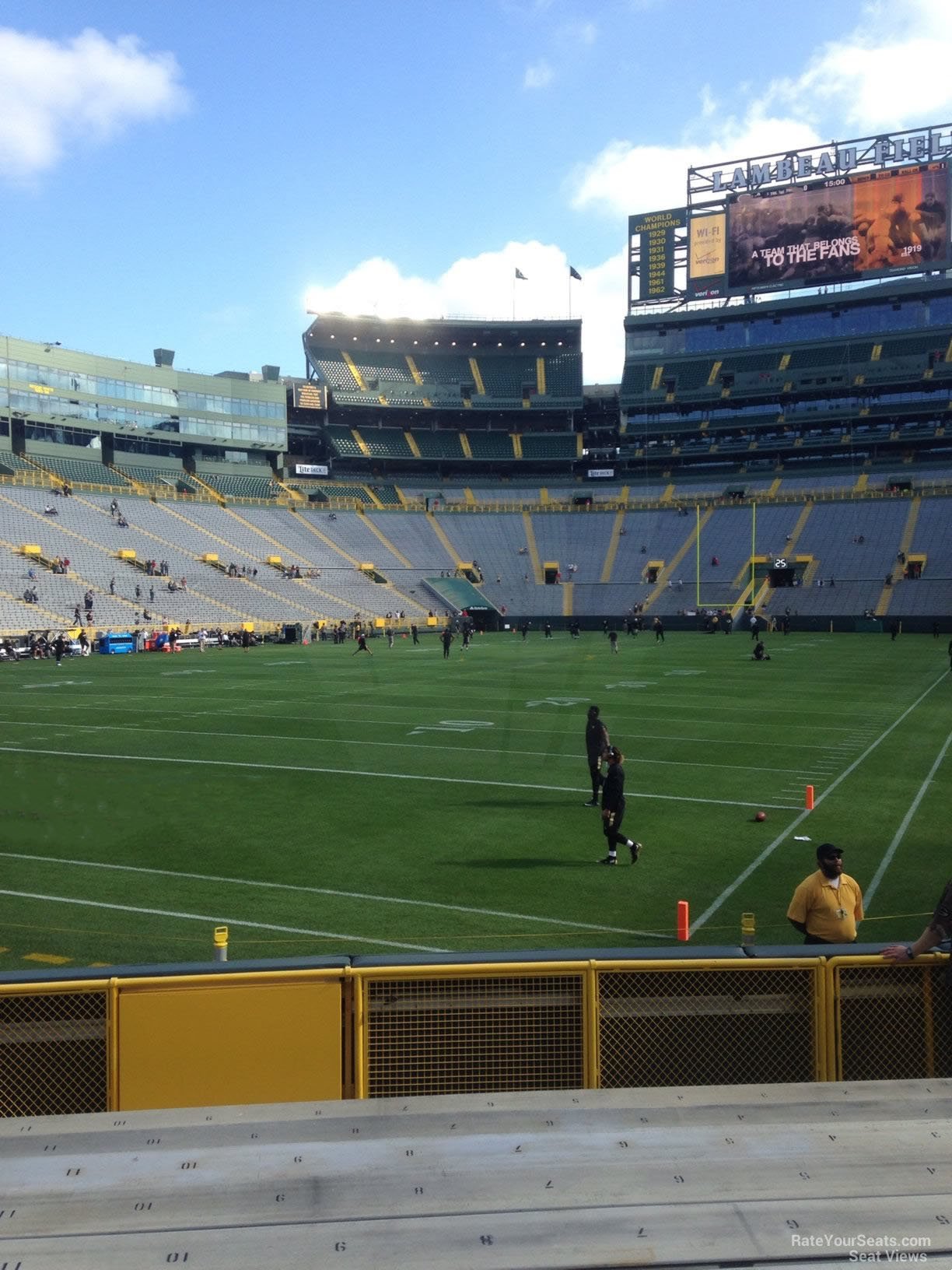 section 106, row 10 seat view  - lambeau field