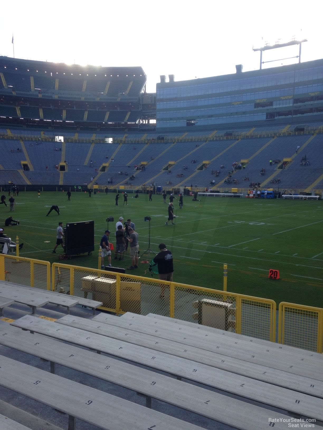 section 113, row 10 seat view  - lambeau field