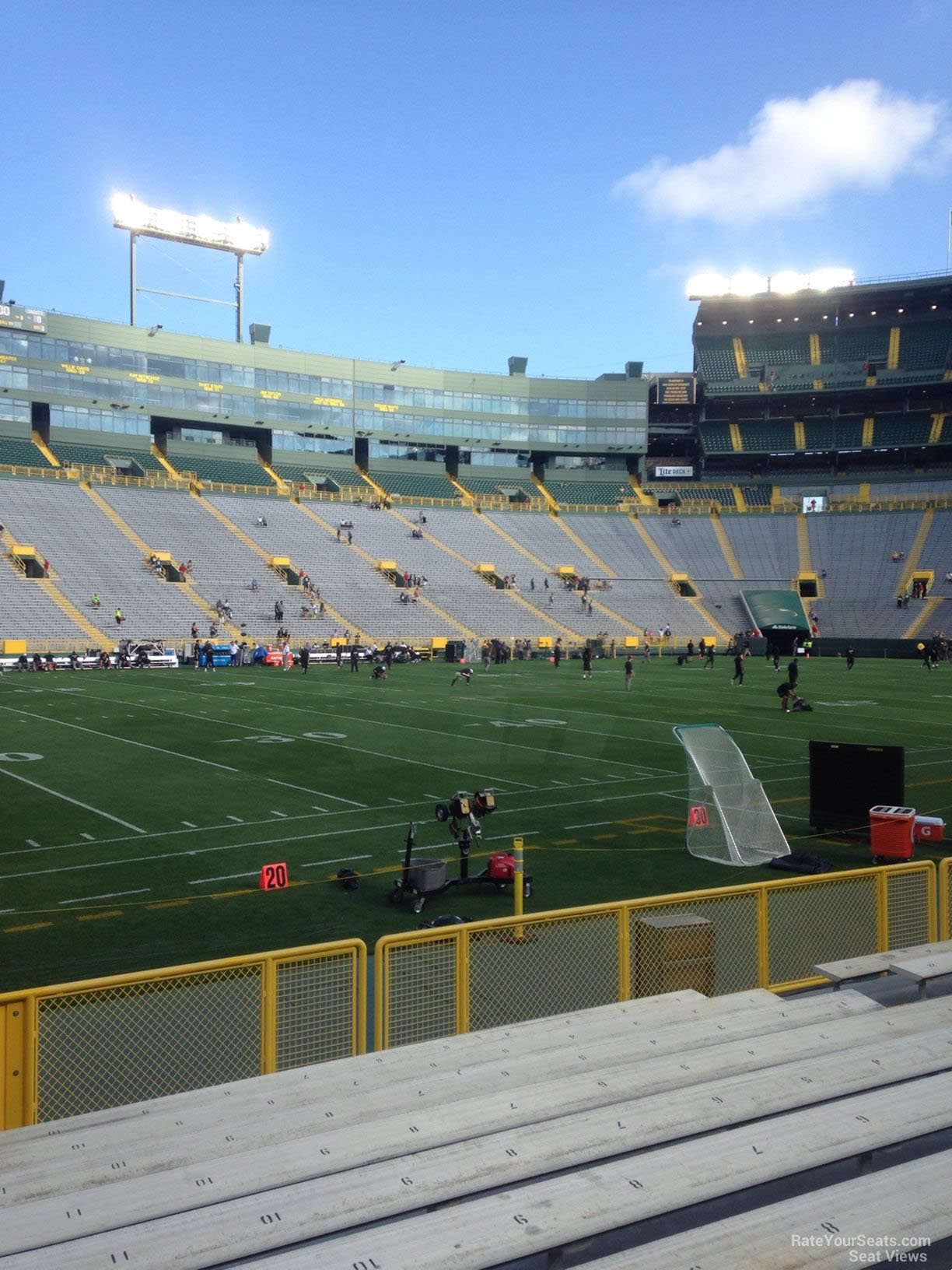 section 114, row 10 seat view  - lambeau field