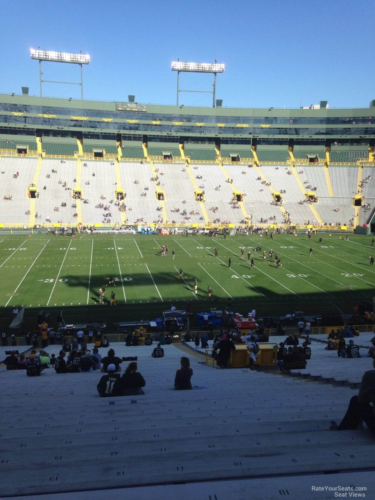 section 118, row 55 seat view  for football - lambeau field