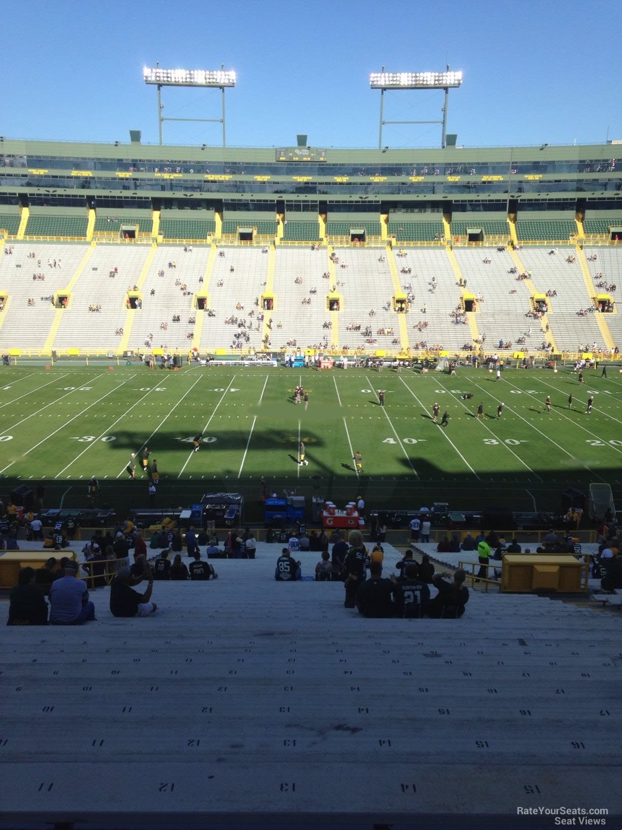 lambeau field section 120 rateyourseats com lambeau field seating chart with rows