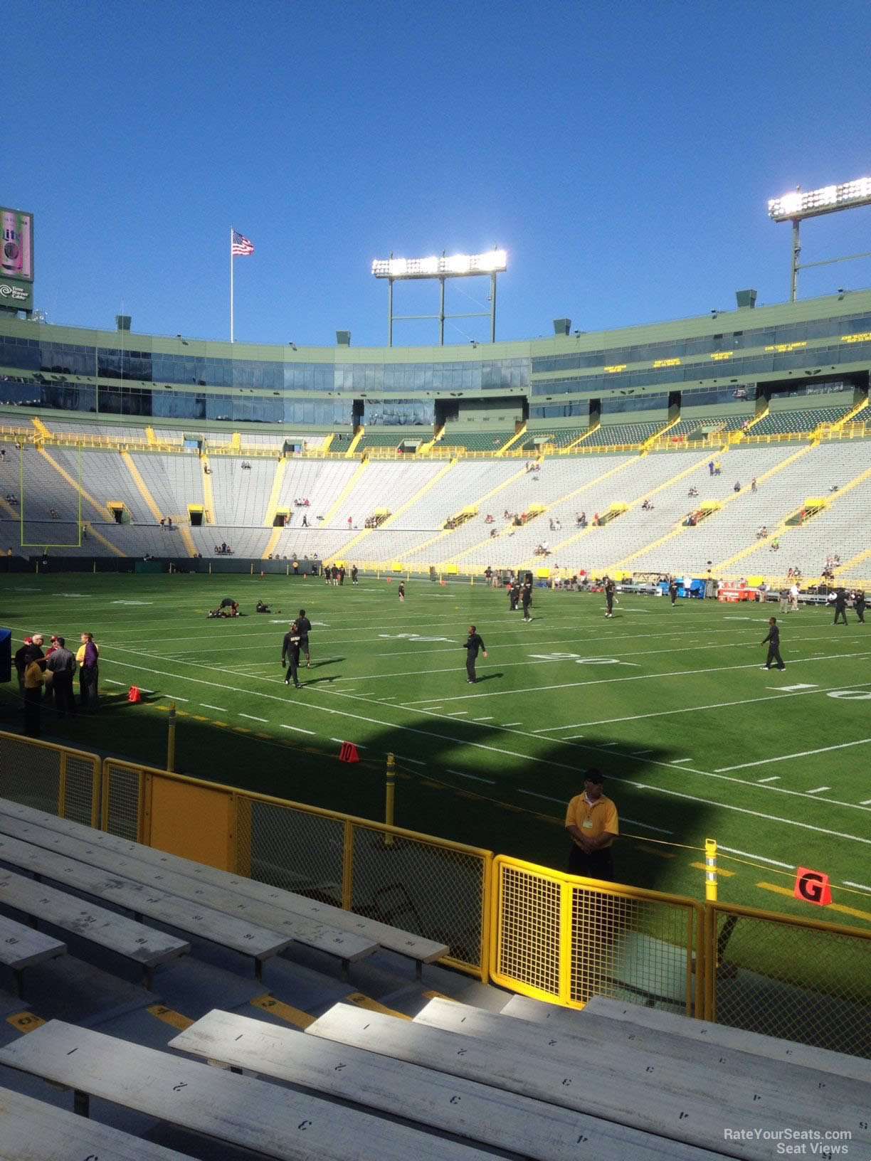 section 130, row 10 seat view  - lambeau field