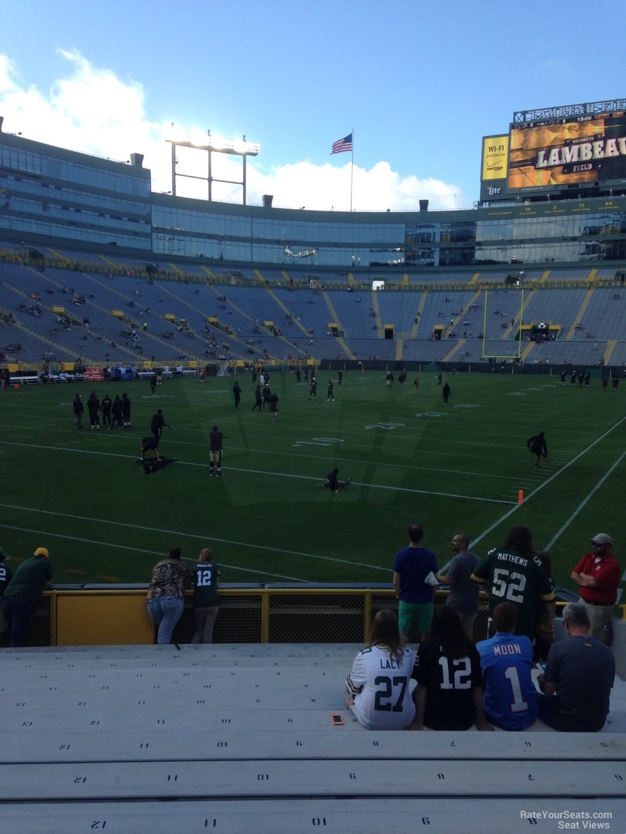 section 133, row 15 seat view  for football - lambeau field