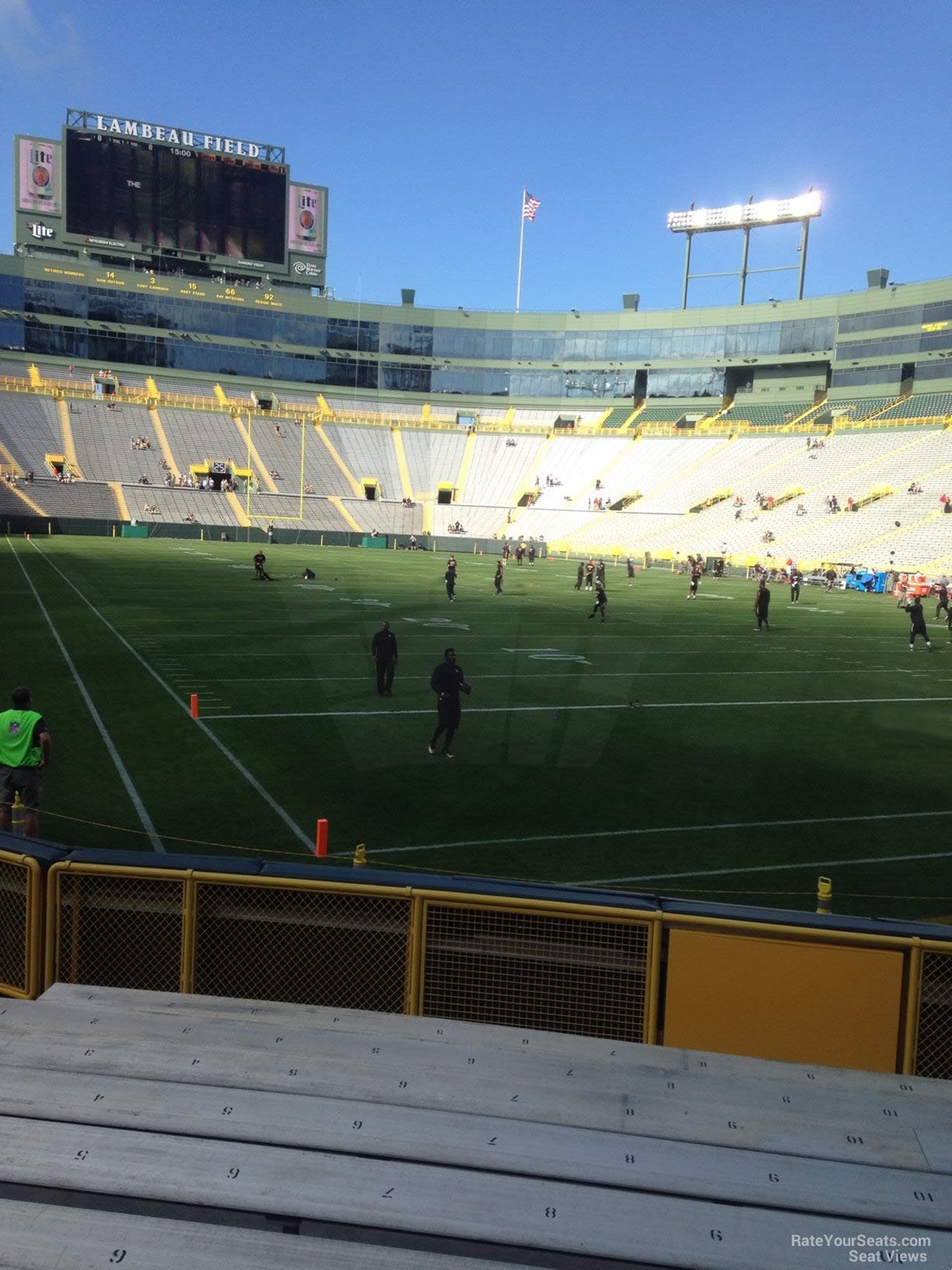 section 134, row 10 seat view  - lambeau field