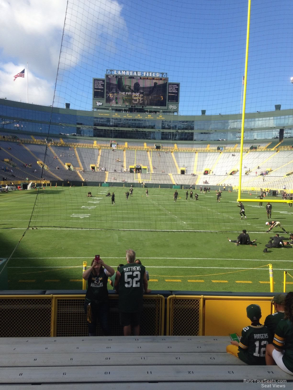 section 138, row 10 seat view  - lambeau field