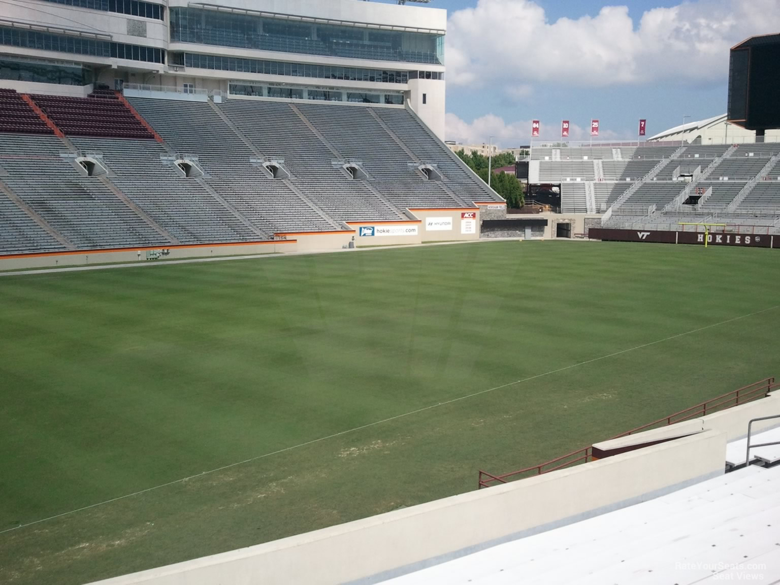 section 135, row t seat view  for football - lane stadium