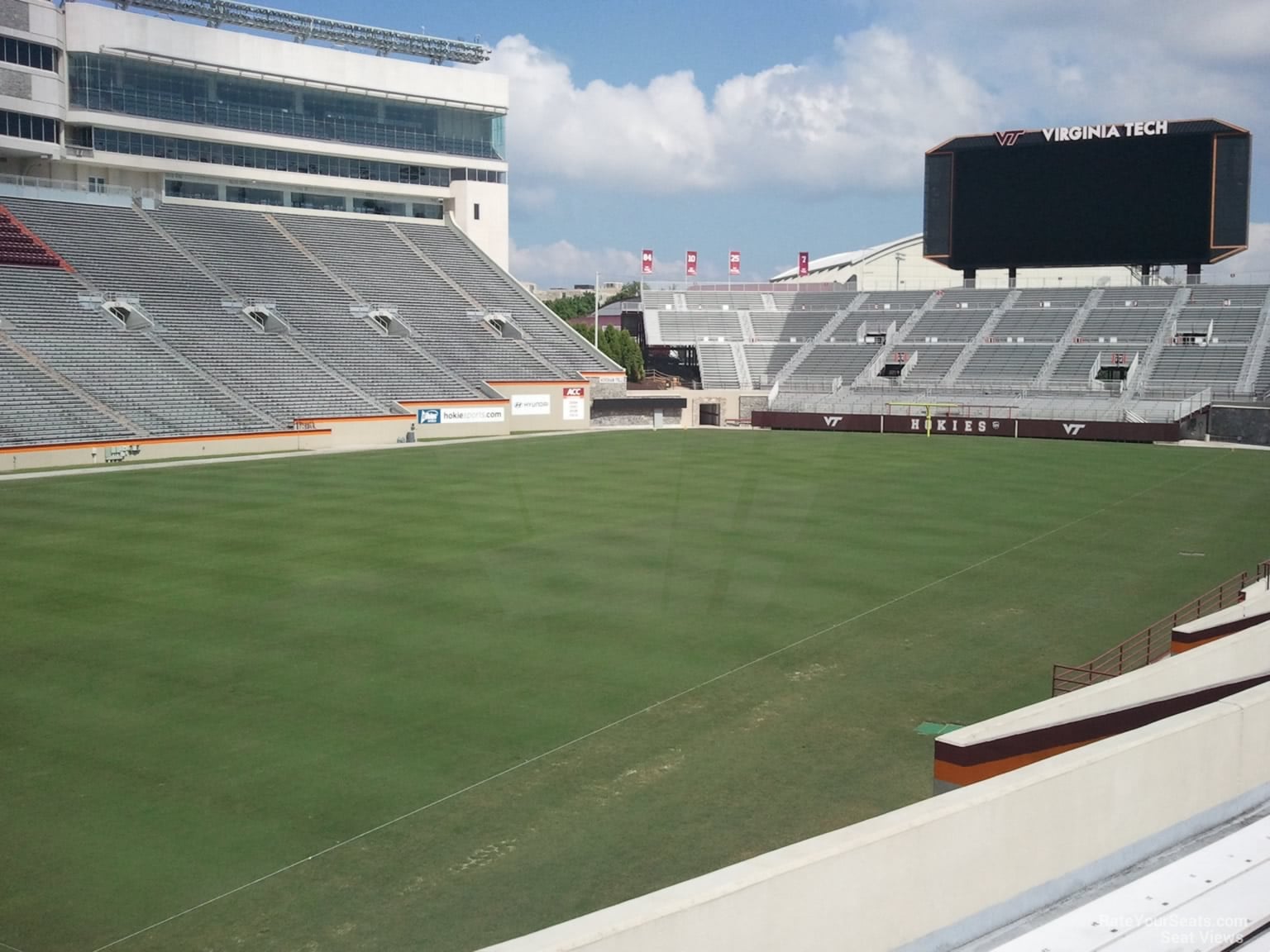 section 136, row t seat view  for football - lane stadium