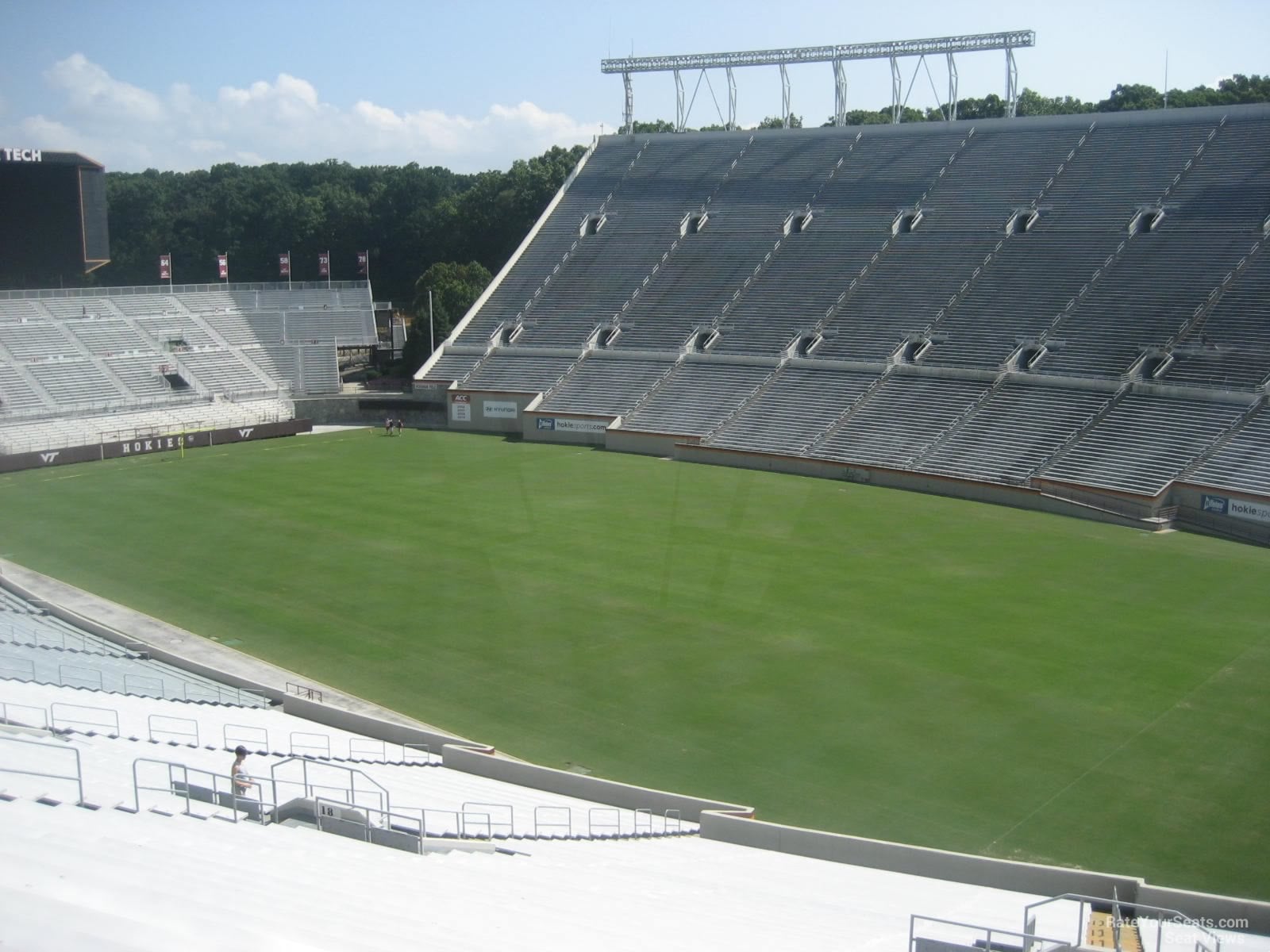 section 107, row rrr seat view for football - lane stadium