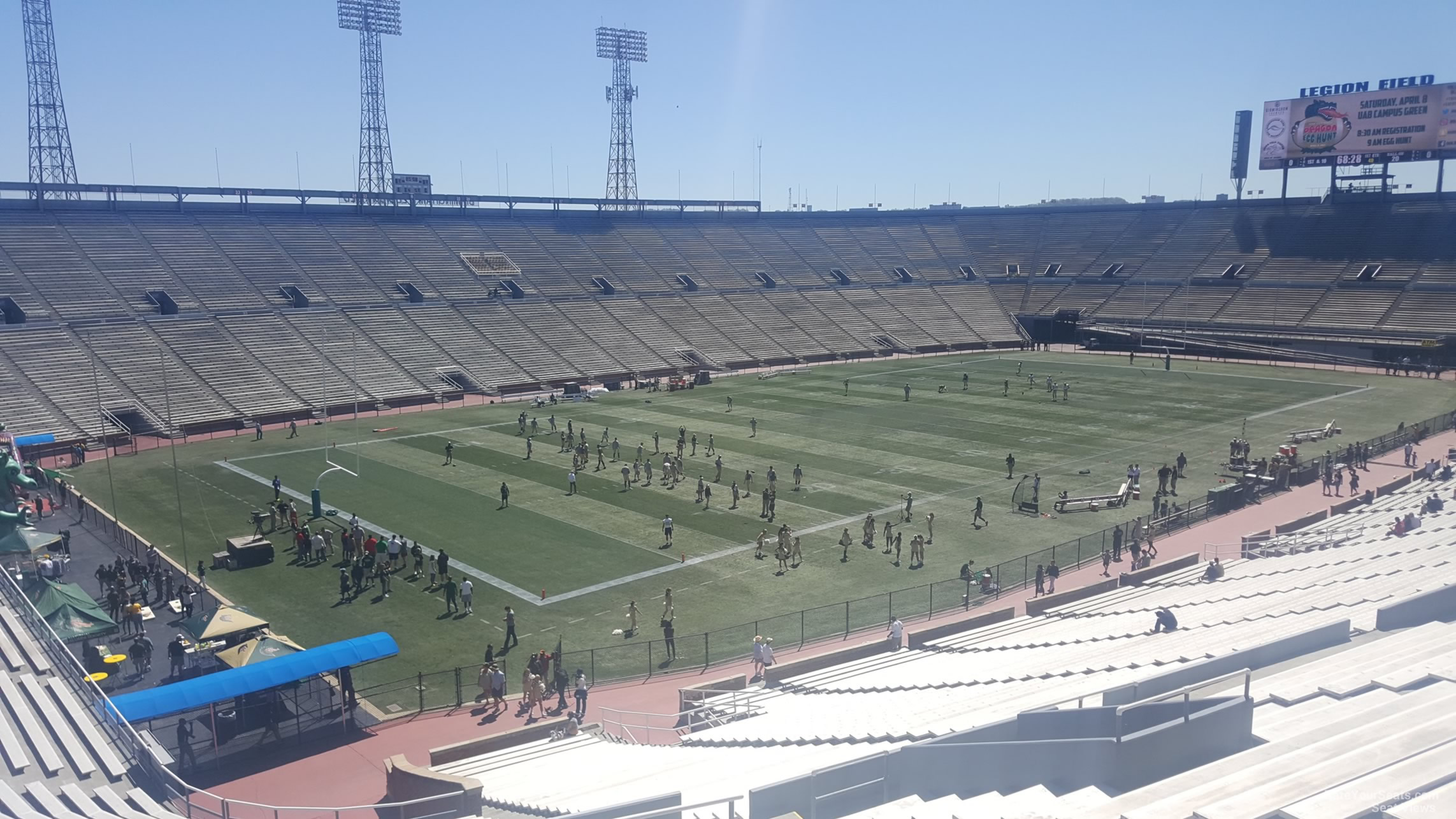 section 16, row 50 seat view  - legion field