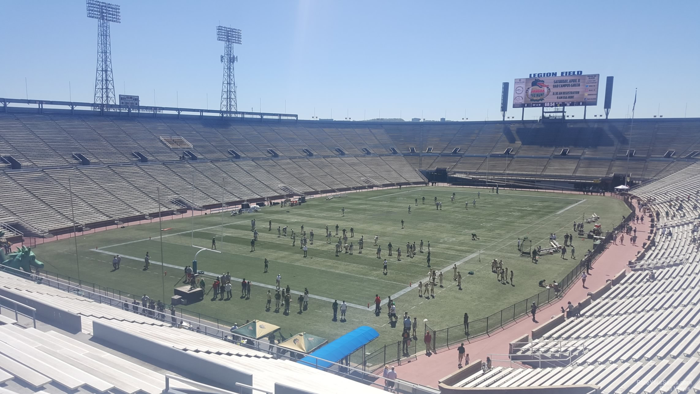 section 17, row 50 seat view  - legion field