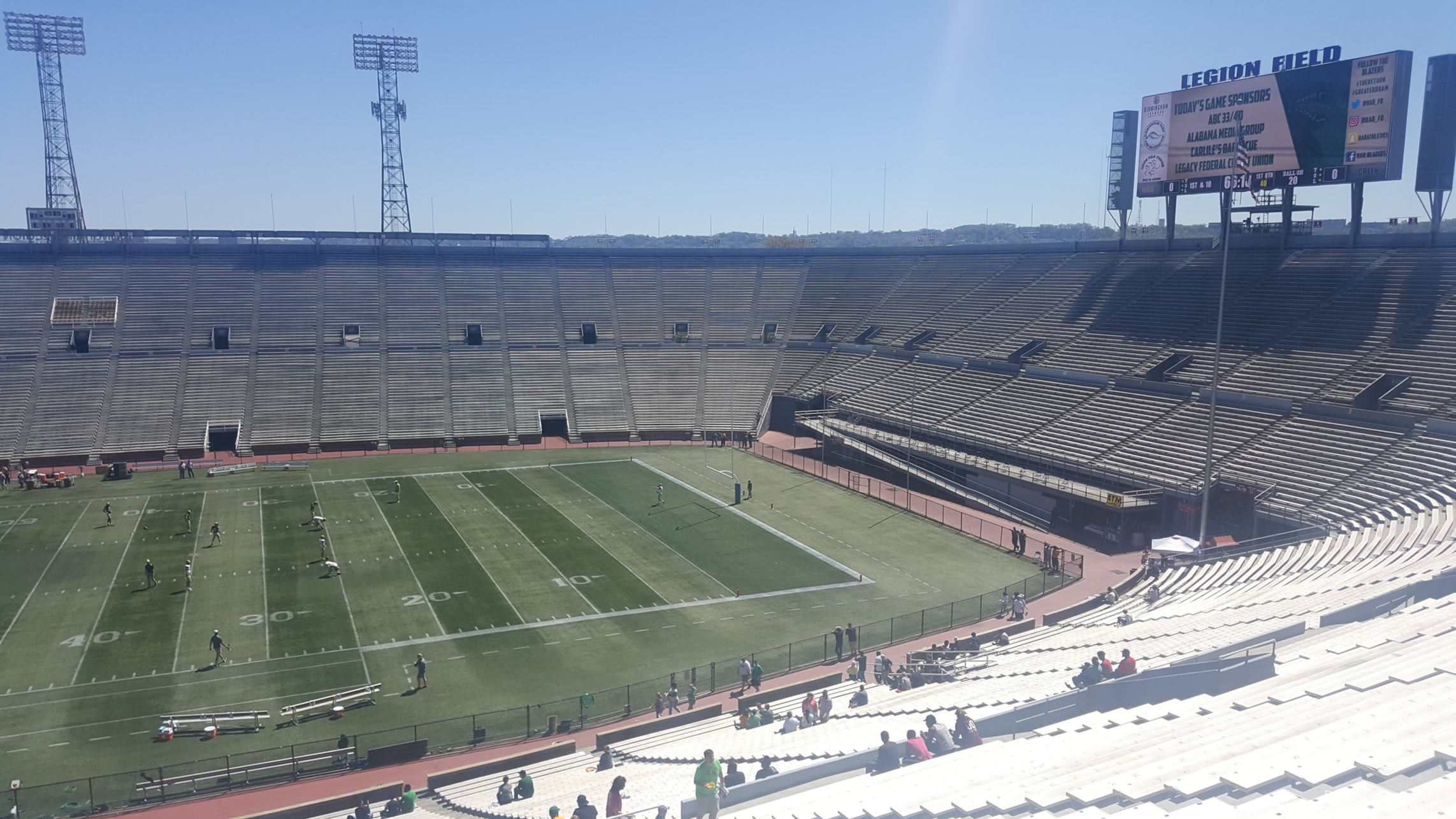 section 9, row 50 seat view  - legion field