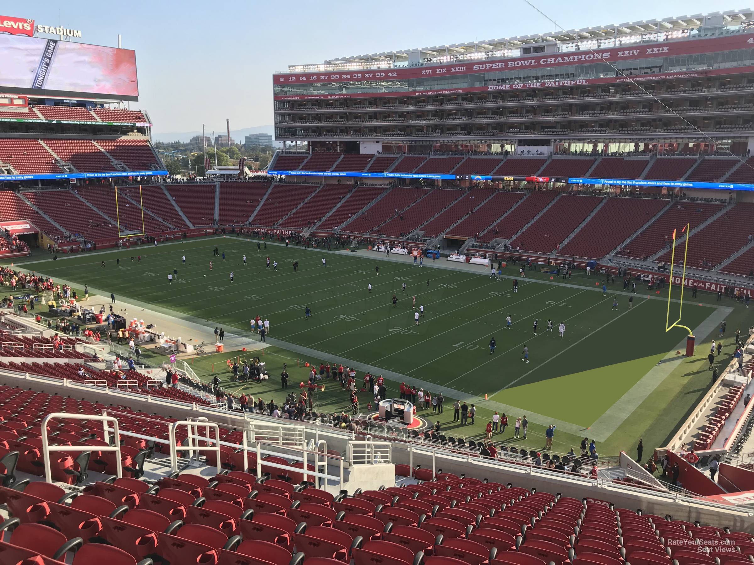 section 209, row 15 seat view  for football - levi