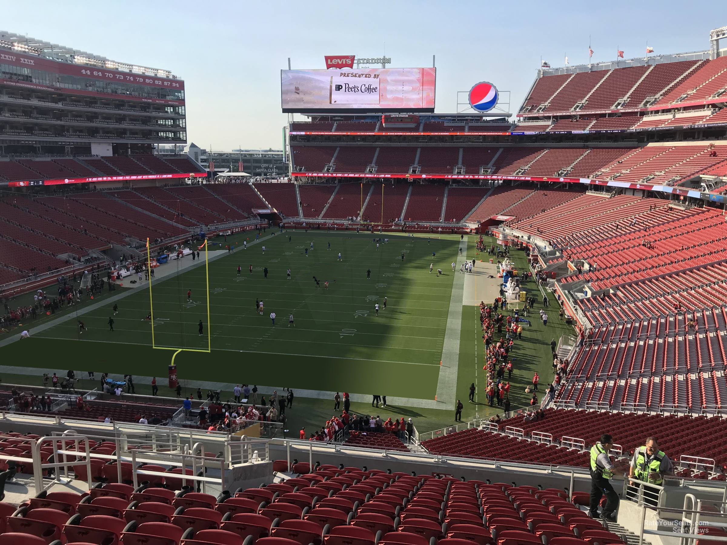 section 227, row 15 seat view  for football - levi