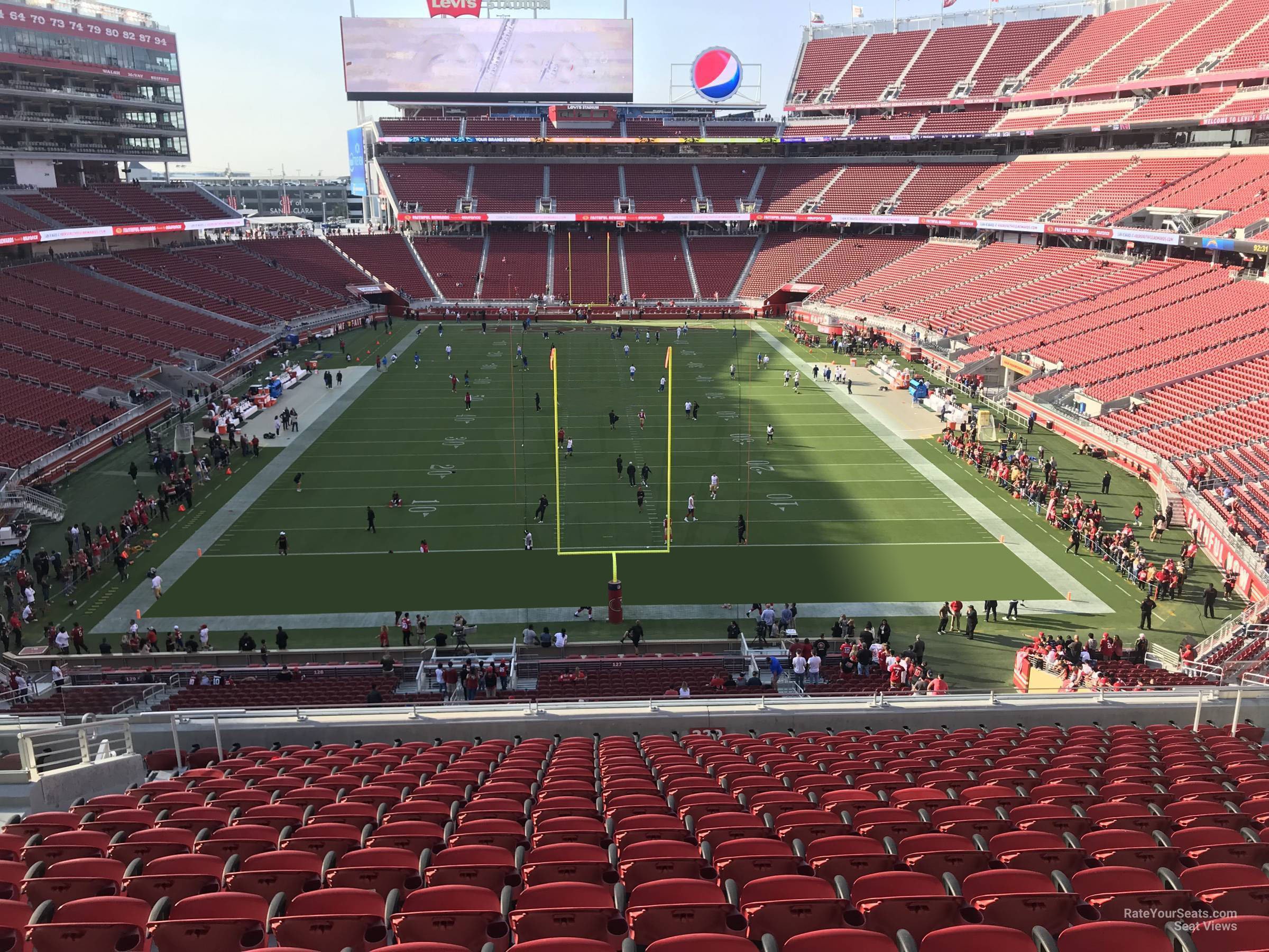 section 229, row 15 seat view  for football - levi