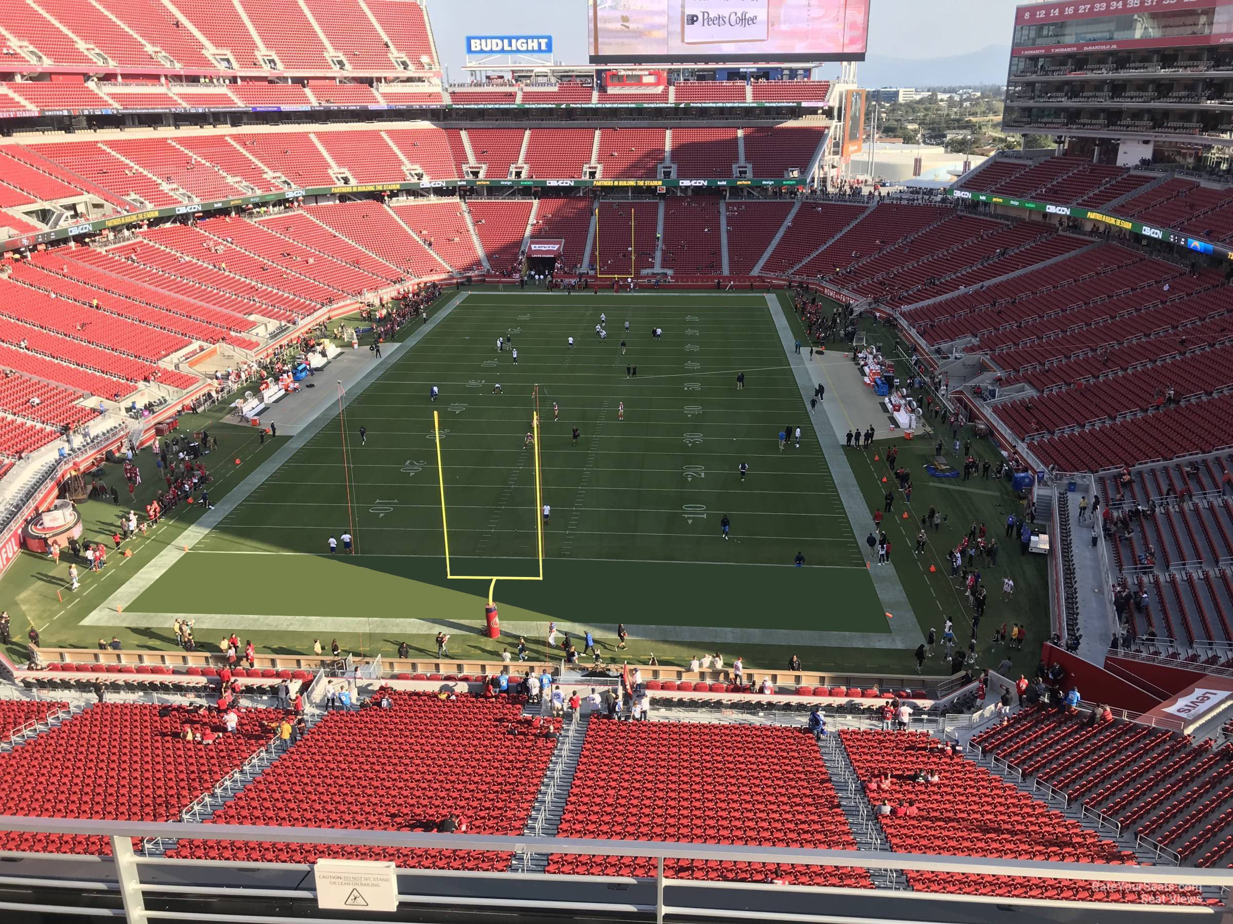 section 302, row 4 seat view  for football - levi's stadium