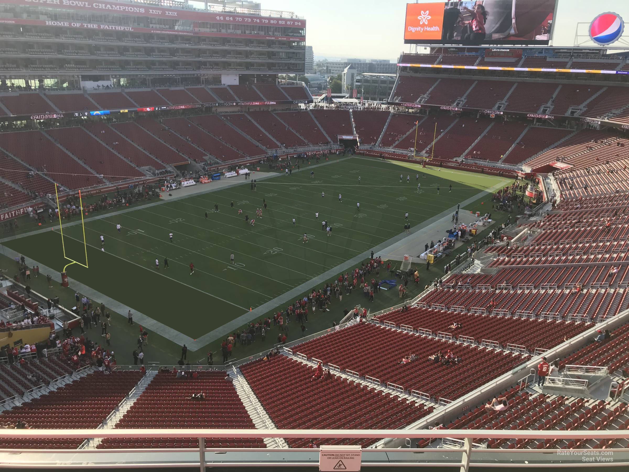 section 321, row 4 seat view  for football - levi