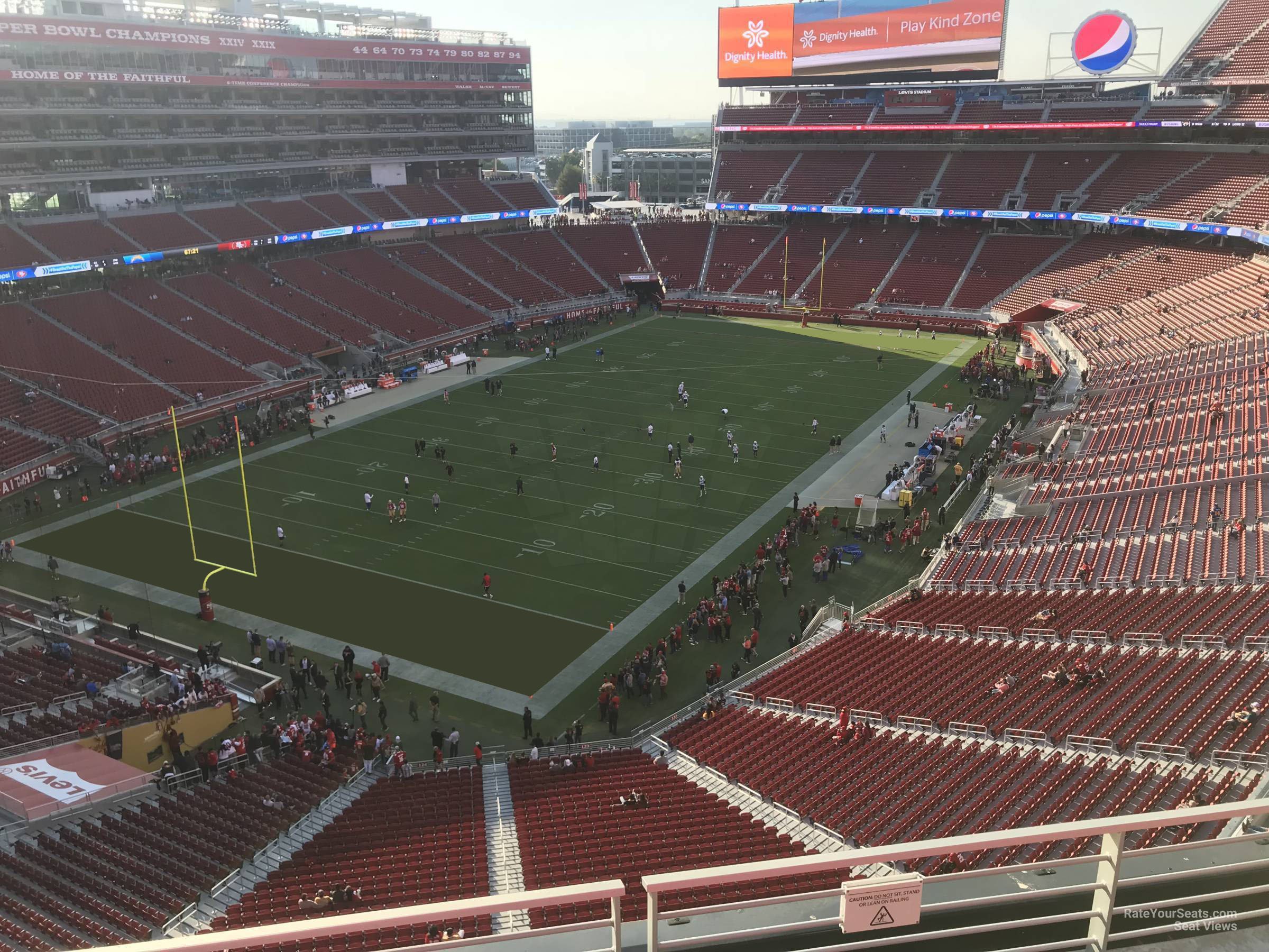 section 322, row 4 seat view  for football - levi