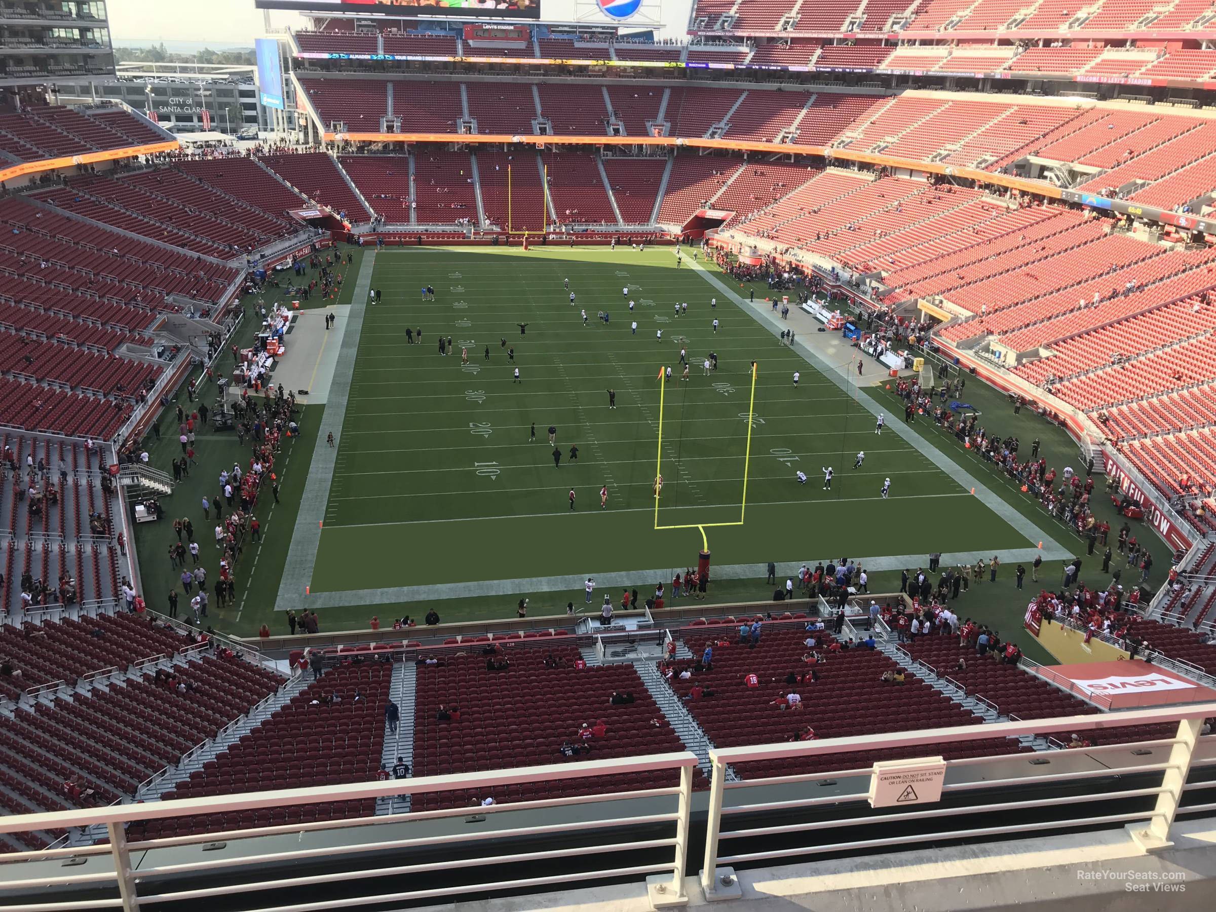 section 327, row 4 seat view  - levi